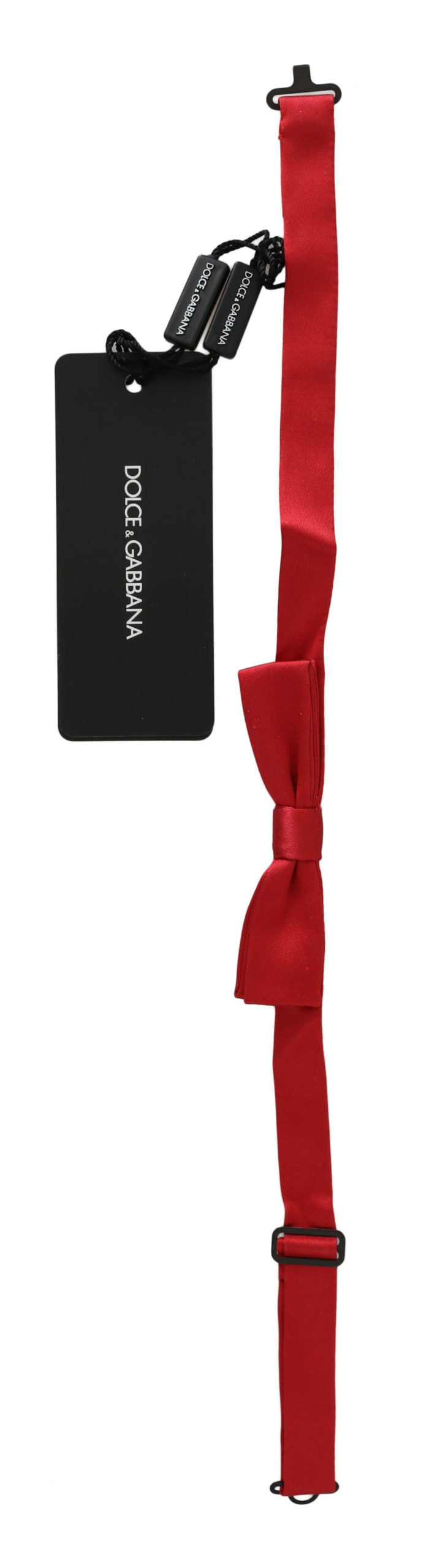 Dolce & Gabbana – Rote Papillon-Fliege aus 100 % Seide mit schmalem, verstellbarem Hals