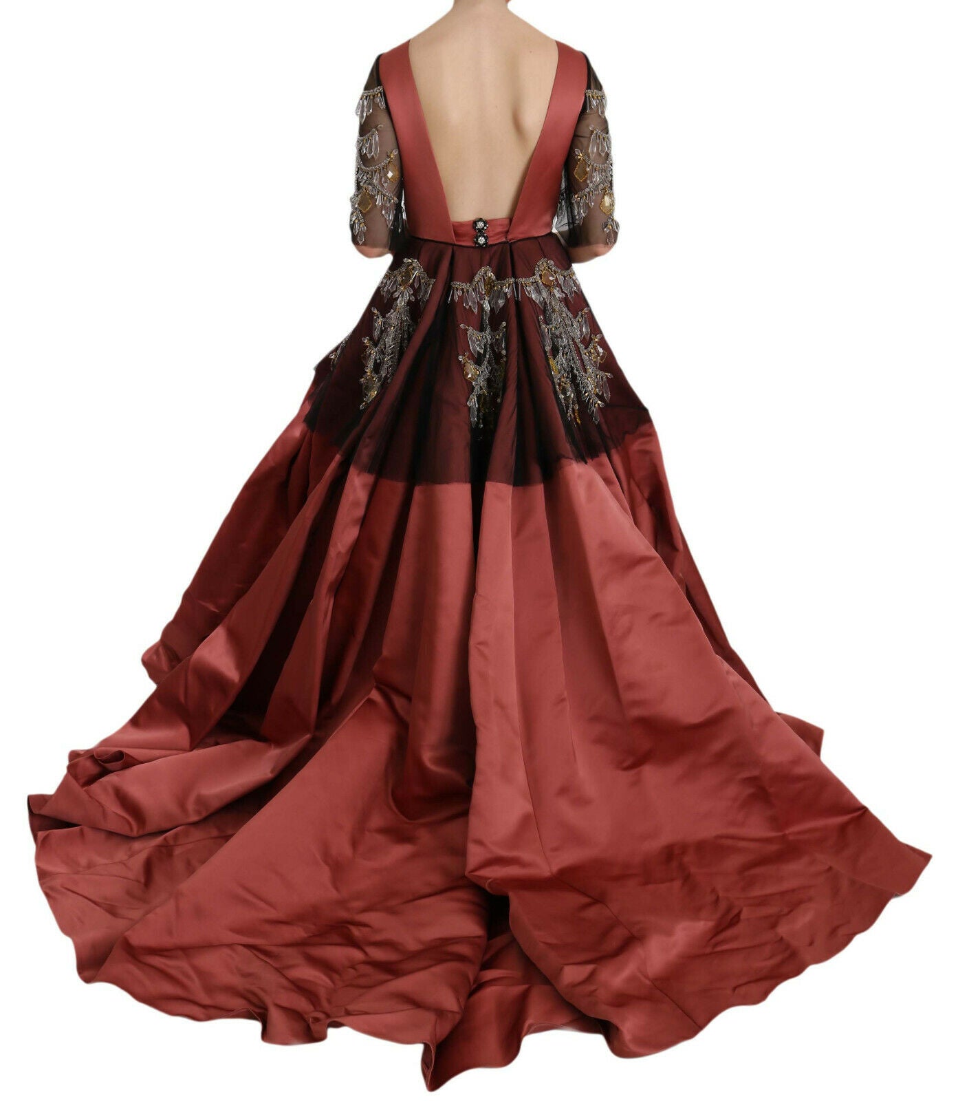 Dolce & Gabbana – Prinzessinnenkleid aus Seide mit Kristallkronleuchter