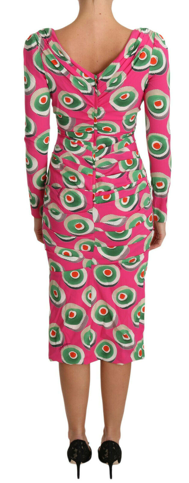 Dolce & Gabbana – Rosafarbenes Cup-Cake-Etuikleid aus Stretch-Seide