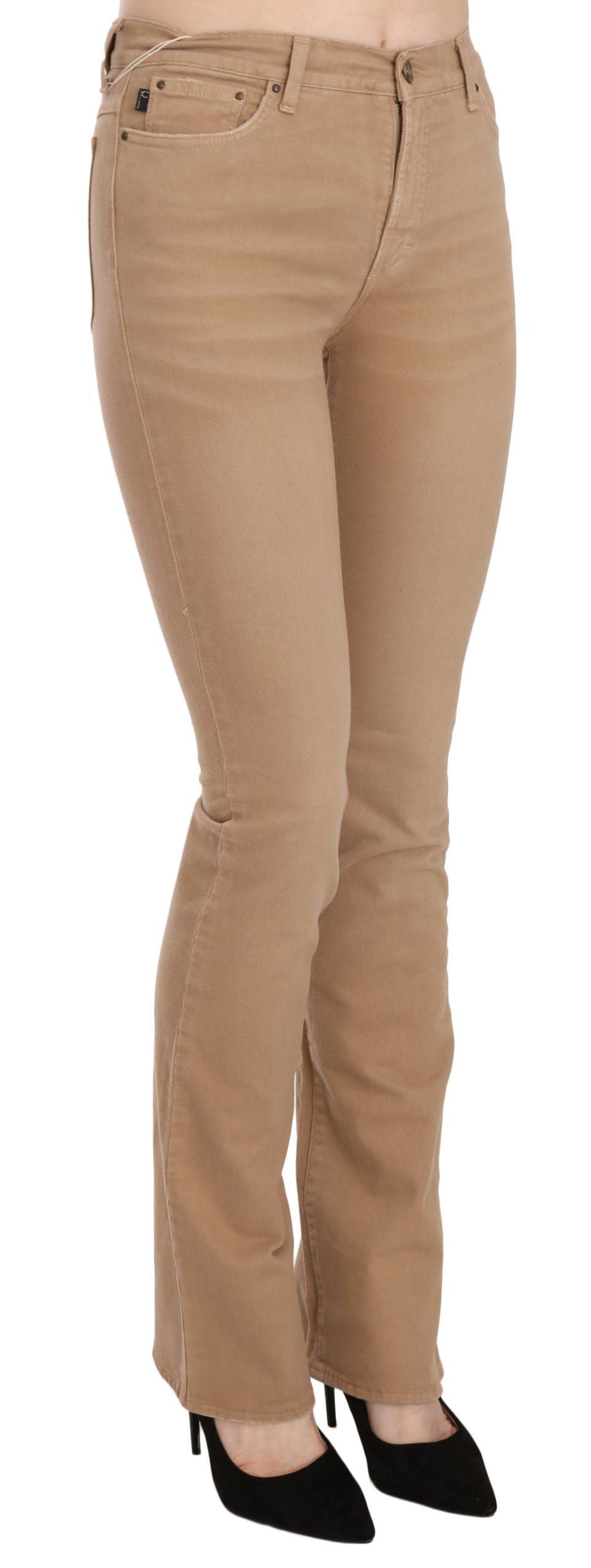 Just Cavalli – Enge Hose aus Stretch-Baumwolle mit mittlerer Taille, Braun