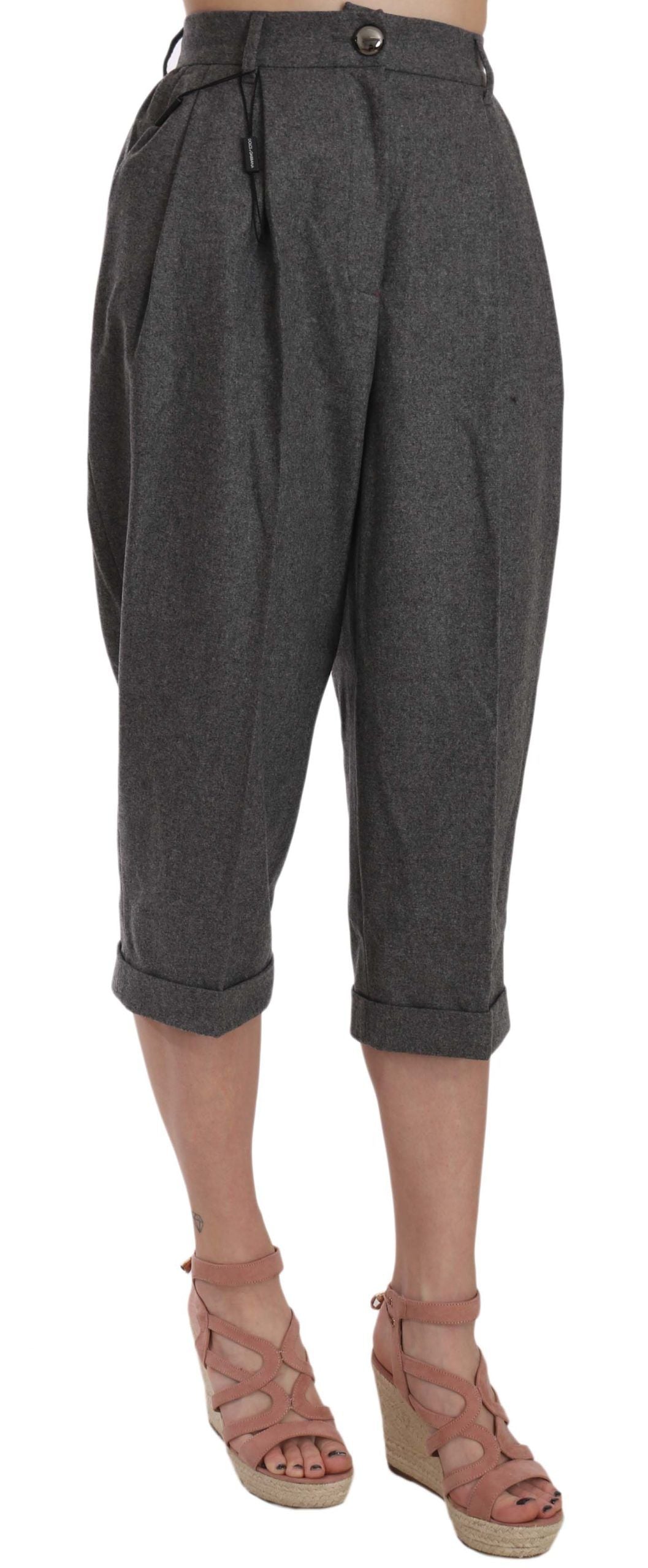 Dolce & Gabbana – Kurze Wollhose mit Bundfalten