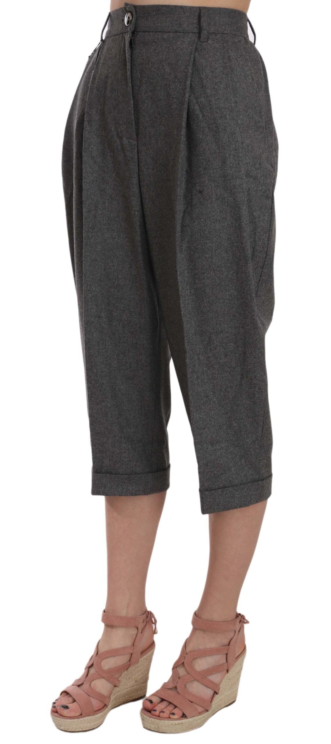 Dolce & Gabbana – Kurze Wollhose mit Bundfalten