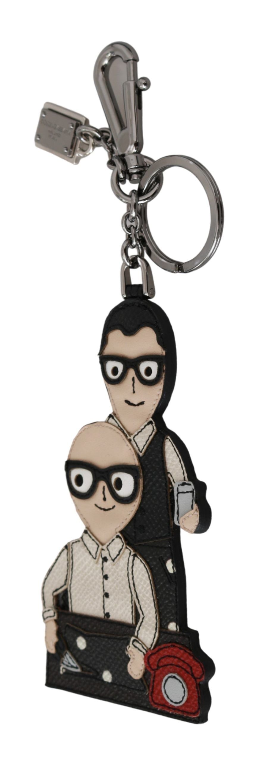 Dolce & Gabbana Leder Dominico Stefano #DGFAMILY Logo-Schlüsselanhänger