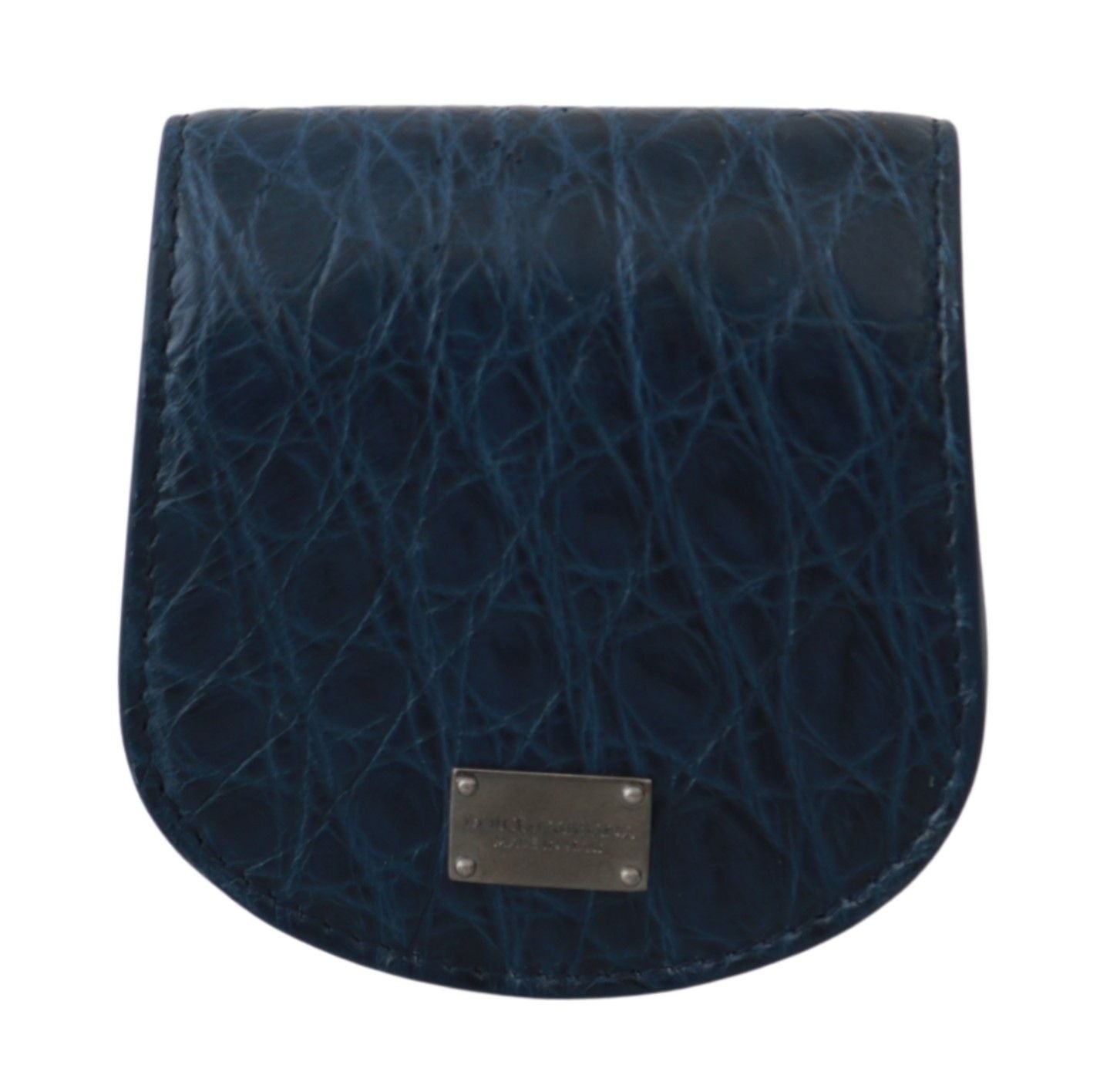 Dolce & Gabbana Blaue Haltertasche Brieftasche Blaue Exotische Haut Kondomhülle