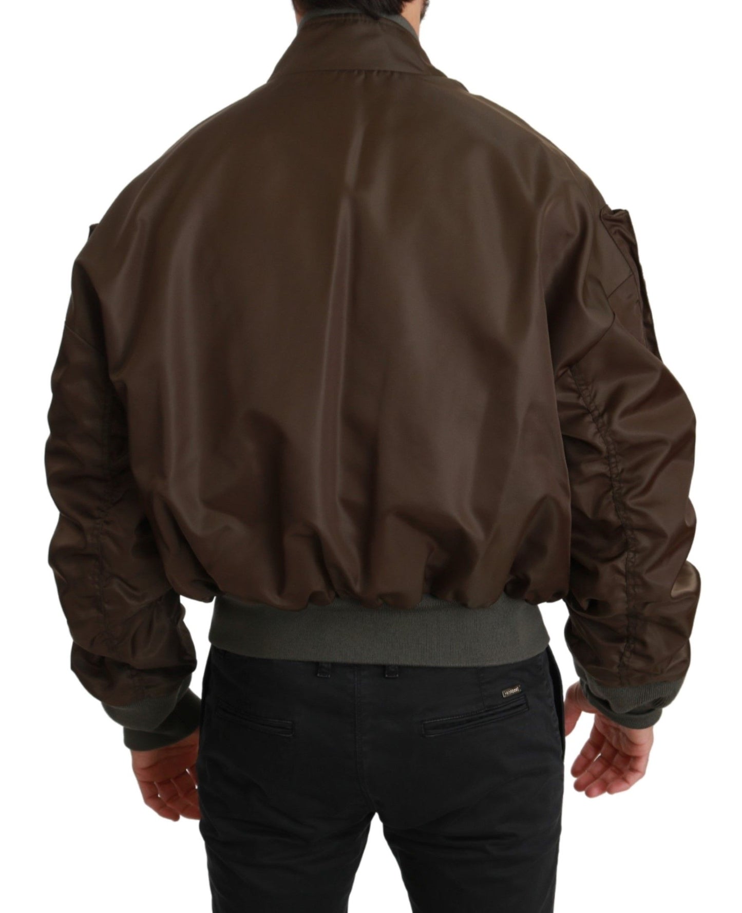 Dolce & Gabbana – Braune Jacke mit Perlenkrone und Totenkopf-Logo