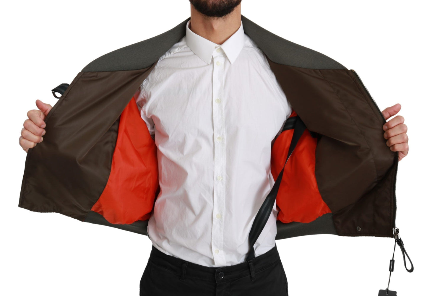 Dolce & Gabbana – Braune Jacke mit Perlenkrone und Totenkopf-Logo