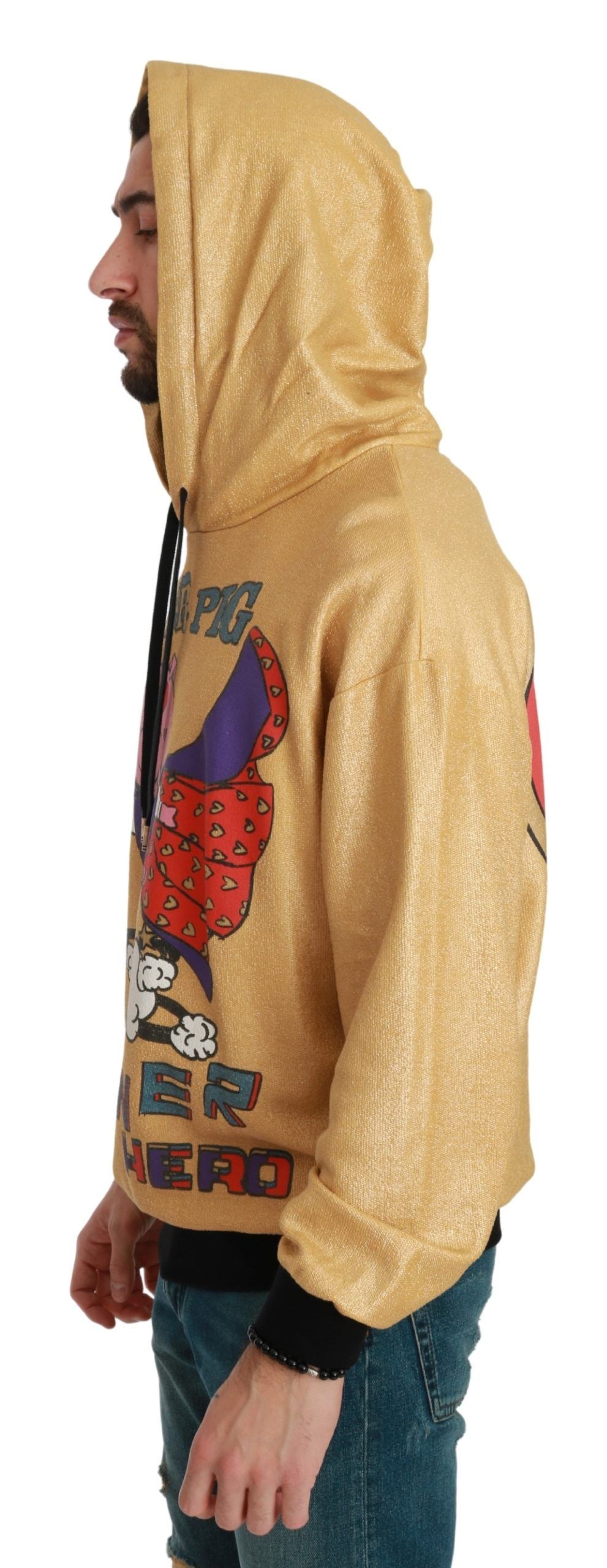 Dolce & Gabbana Goldener Kapuzenpullover „Schwein des Jahres“