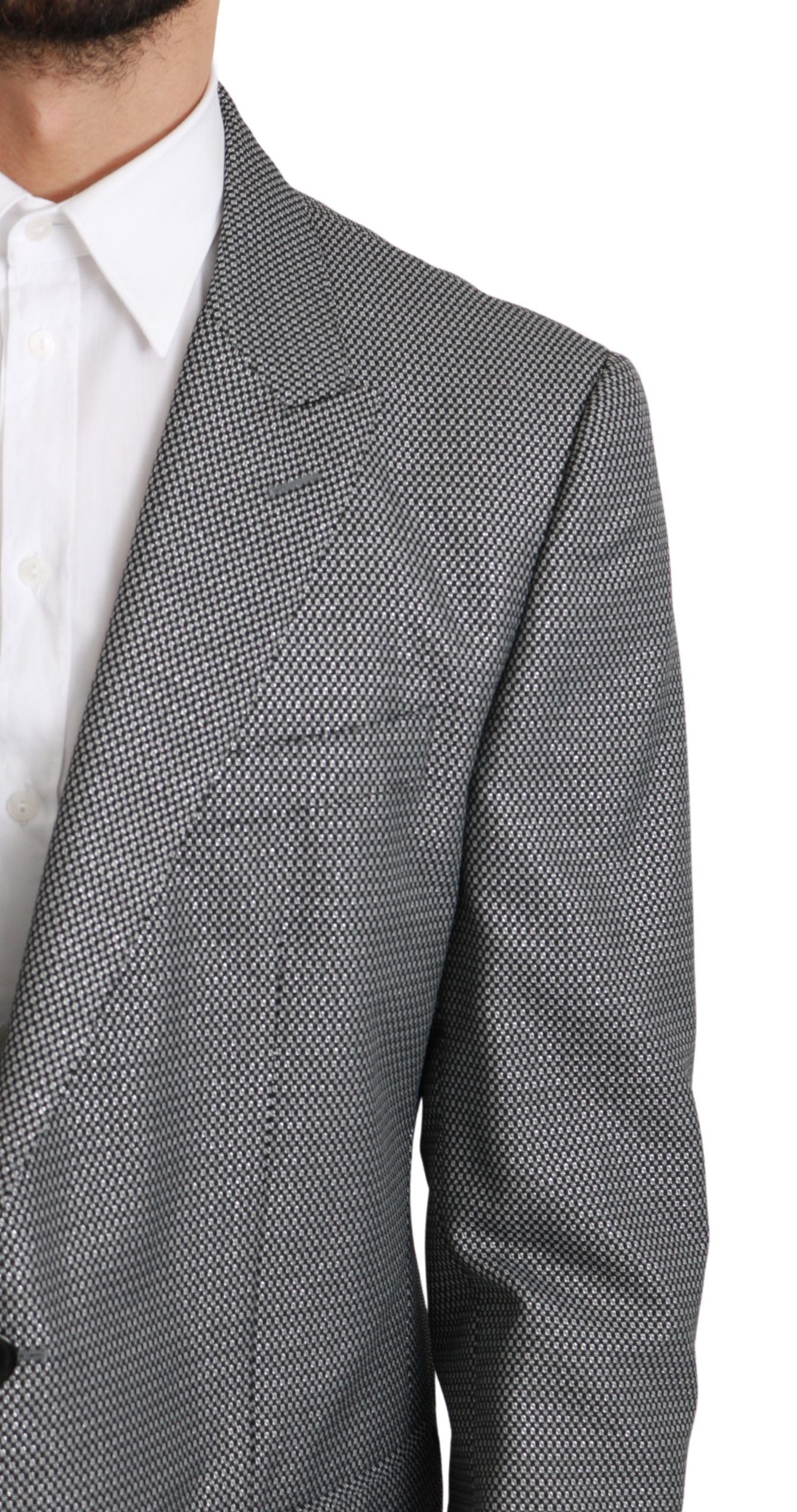 Dolce & Gabbana – Grauer, schmal geschnittener MARTINI-Blazer