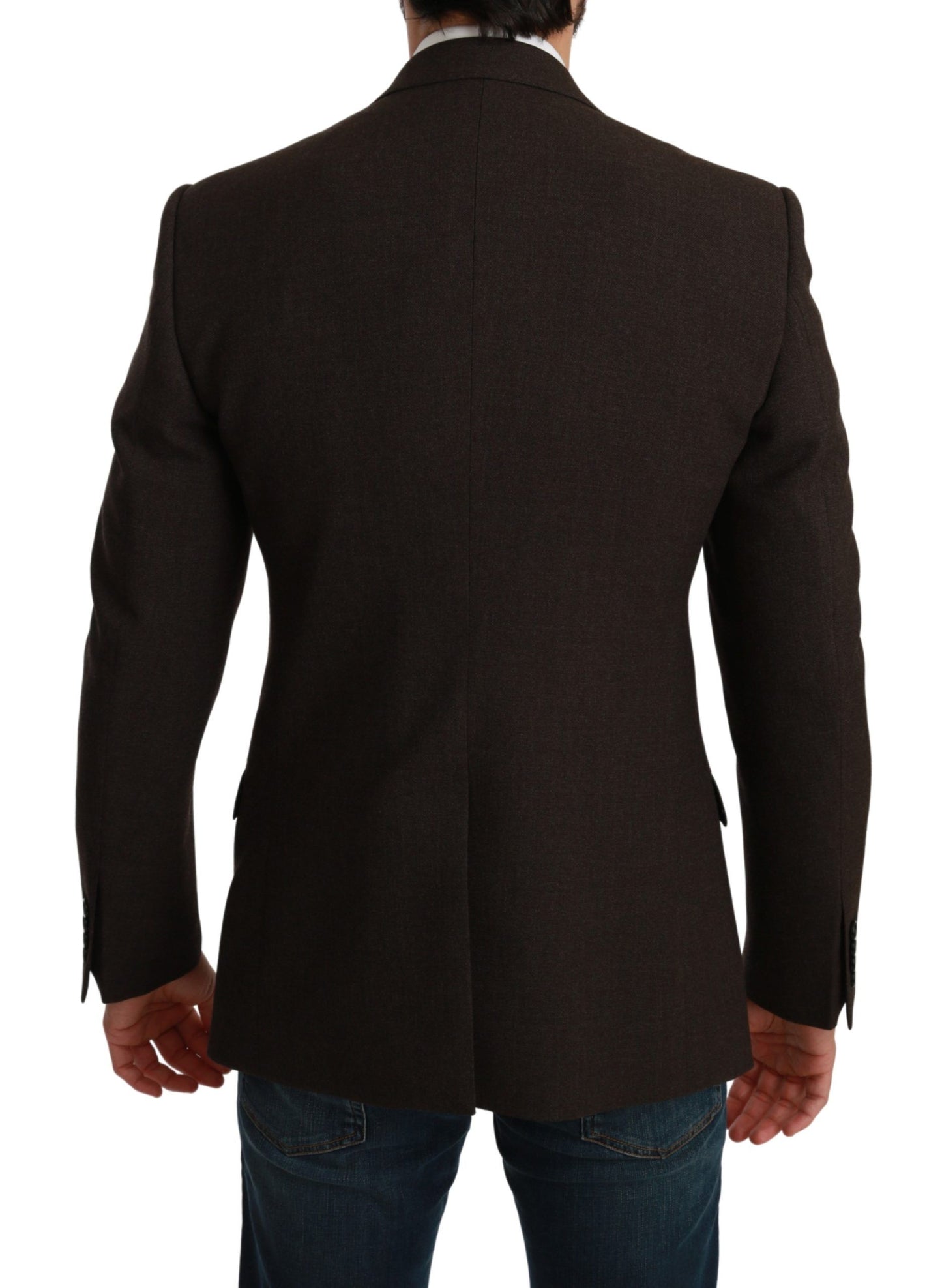 Dolce & Gabbana Braune Slim Fit Manteljacke MARTINI Blazer