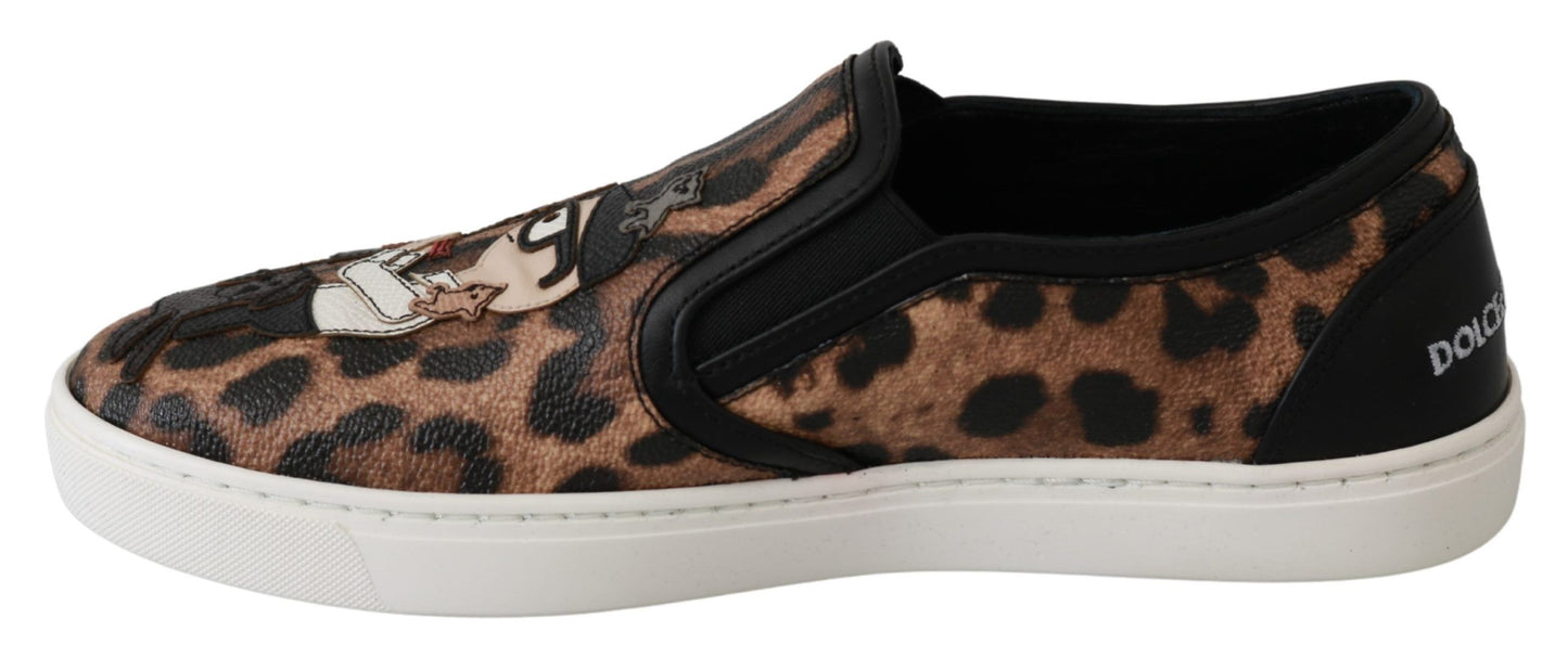 Dolce & Gabbana Leder Leopard #dgfamily Loafer Schuhe