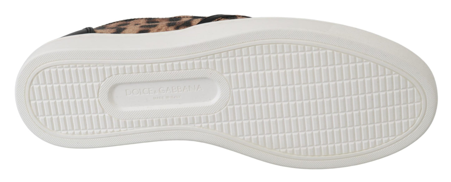 Dolce & Gabbana Leder Leopard #dgfamily Loafer Schuhe