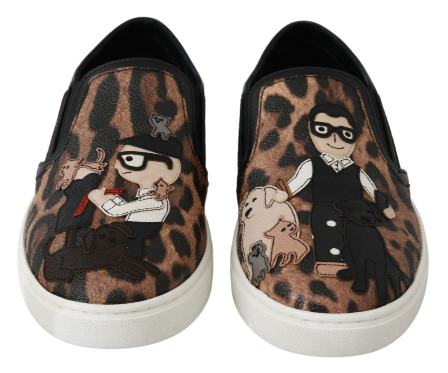 Dolce & Gabbana Leder Leopard #dgfamily Loafer Schuhe