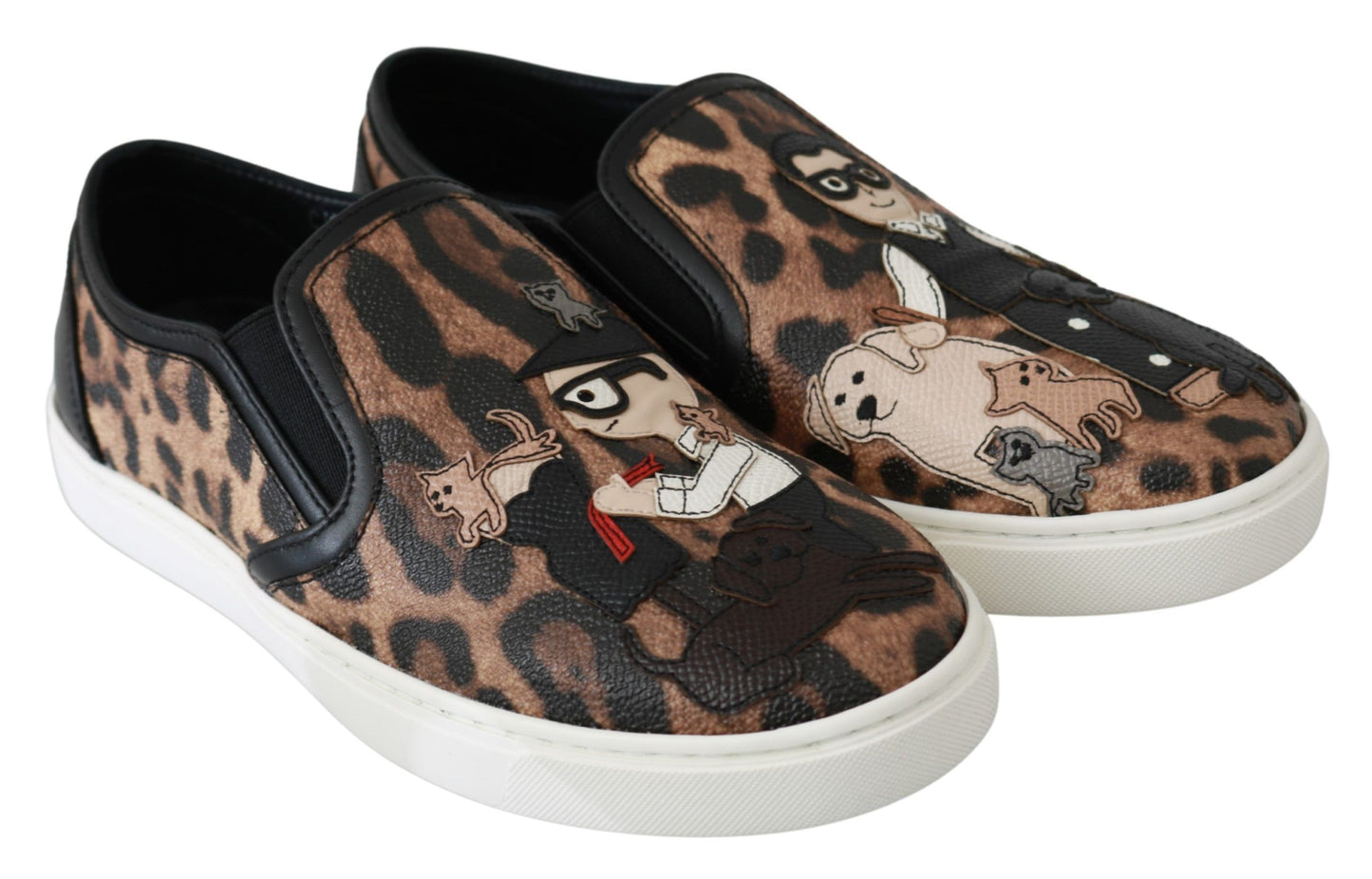 Dolce & Gabbana Leder Leopard #dgfamily Loafer Schuhe