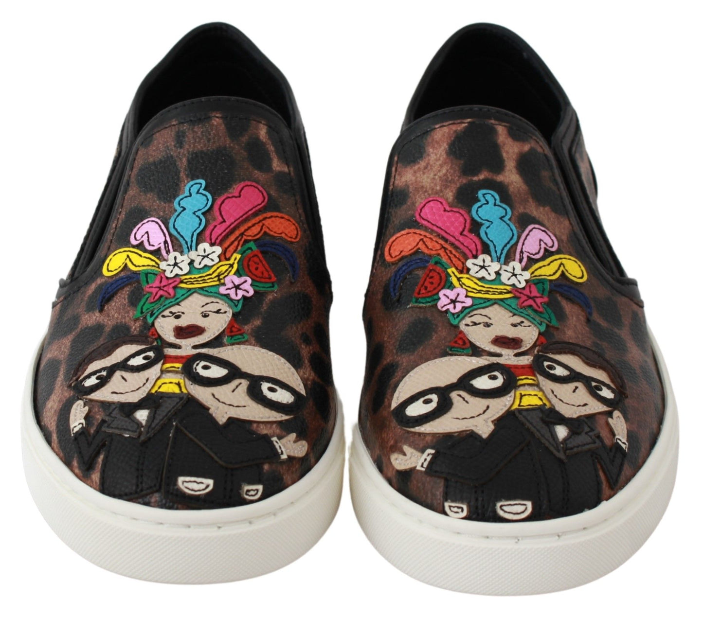 Dolce & Gabbana Leder Leopard #dgfamily Loafer Schuhe