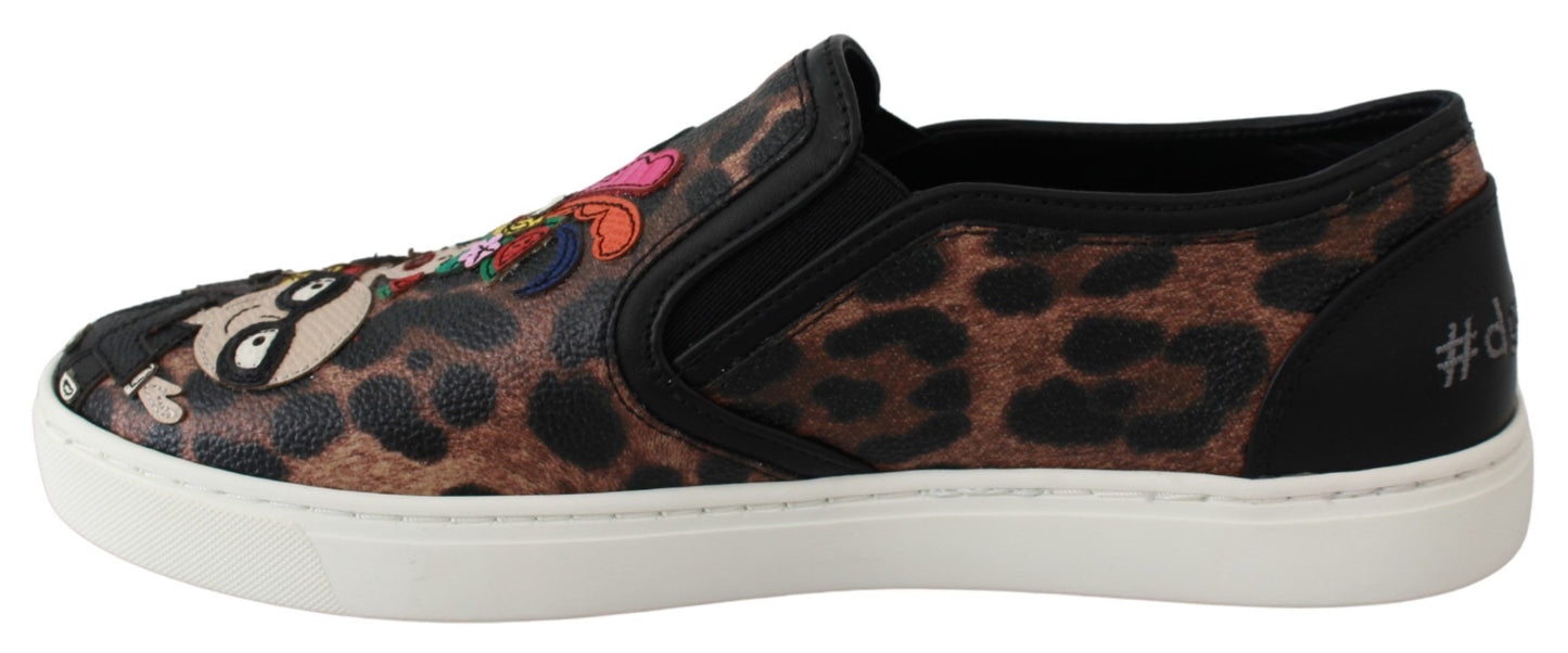 Dolce & Gabbana Leder Leopard #dgfamily Loafer Schuhe
