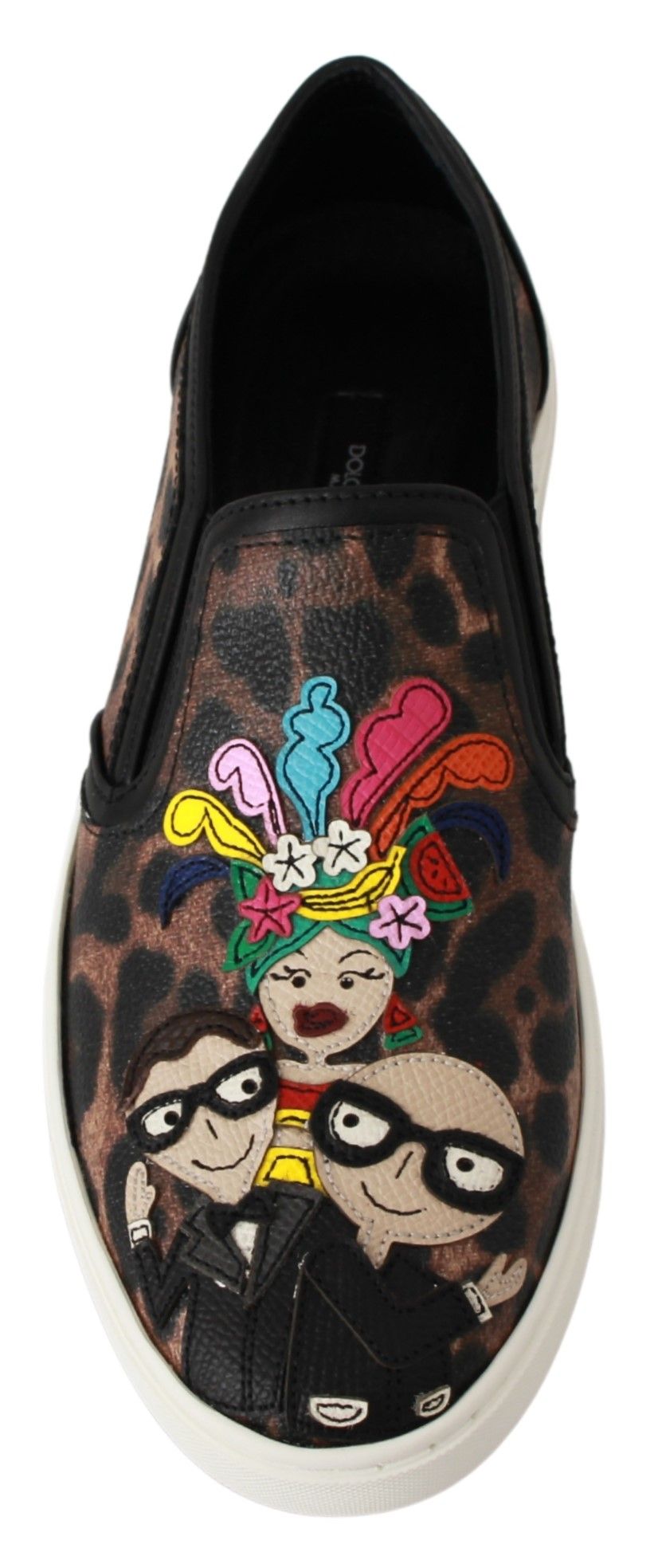 Dolce & Gabbana Leder Leopard #dgfamily Loafer Schuhe
