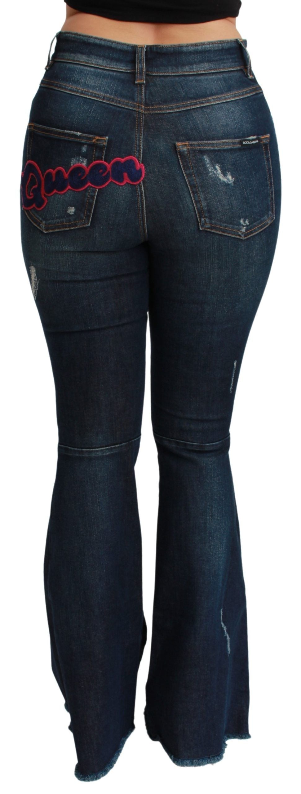 Dolce & Gabbana – Schlagjeans aus Baumwollstretch in Blau