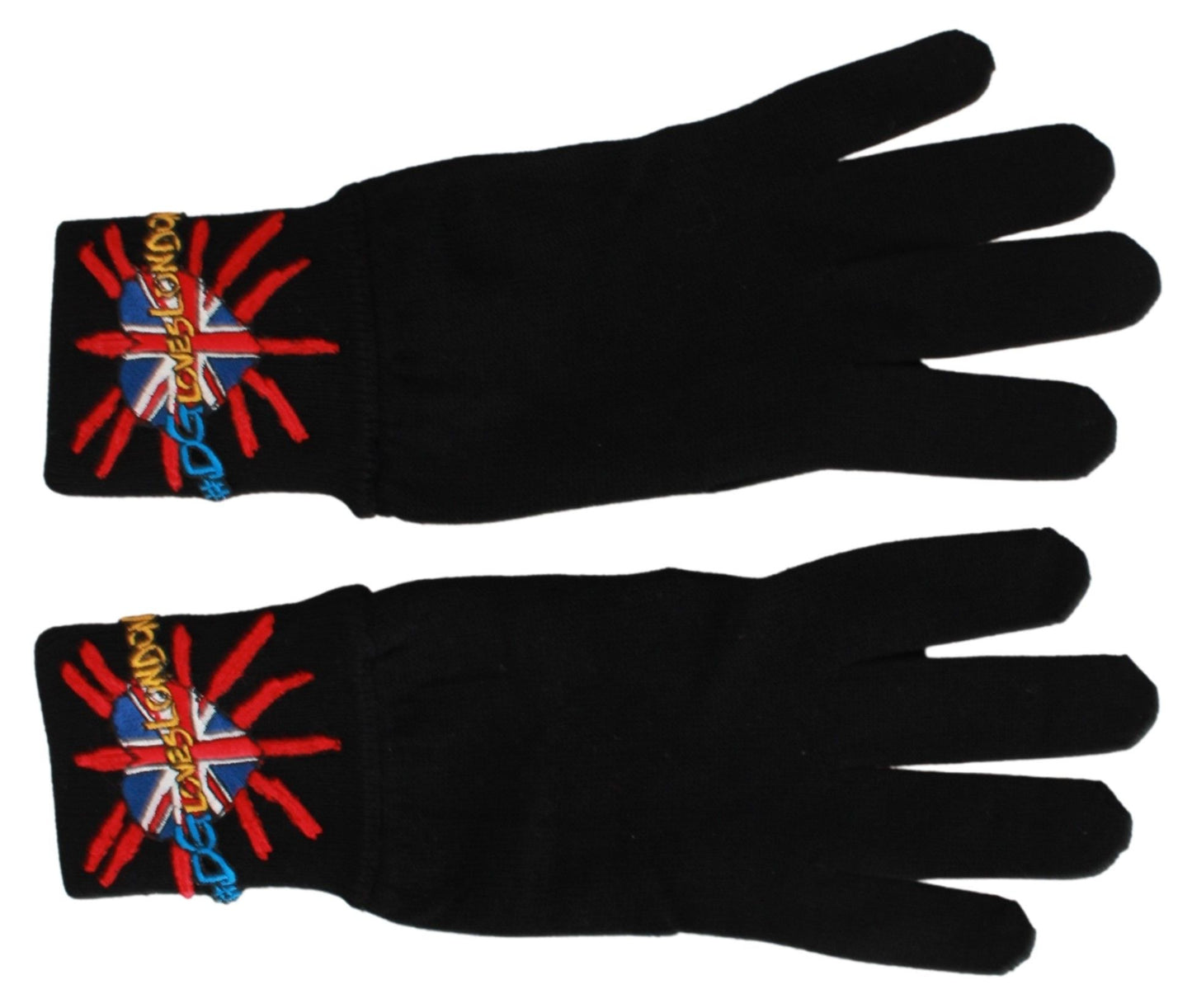 Dolce & Gabbana – Schwarze #DGLovesLondon-Wollhandschuhe mit Stickerei