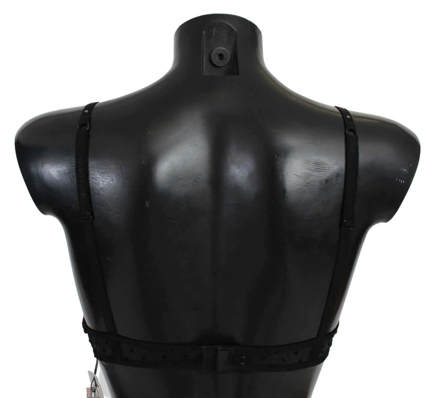 Roberto Cavalli – Push-Up-BH aus Spitze in Schwarz und Rosa