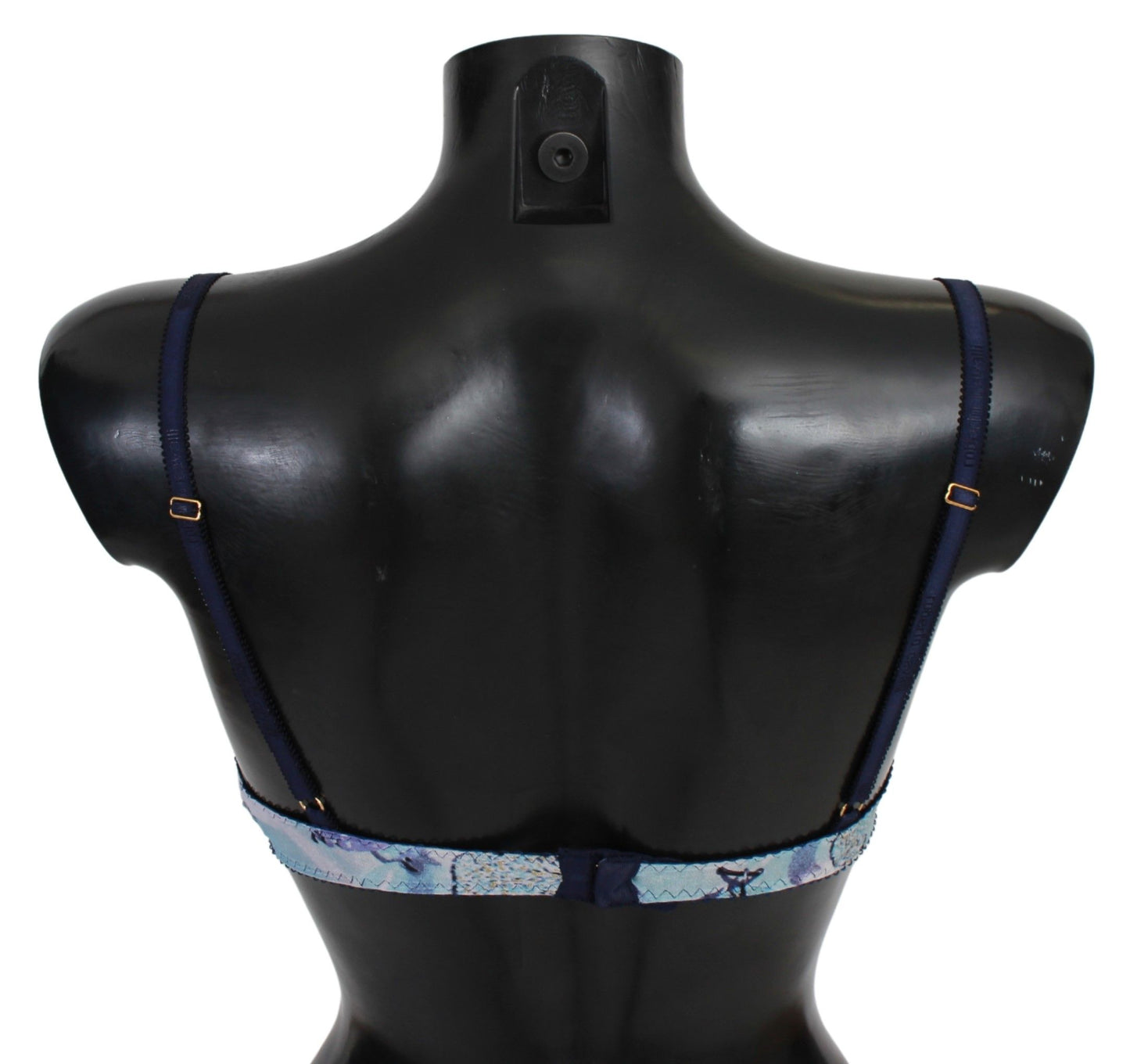 Roberto Cavalli – Reggiseno-BH aus blau bedrucktem Nylon