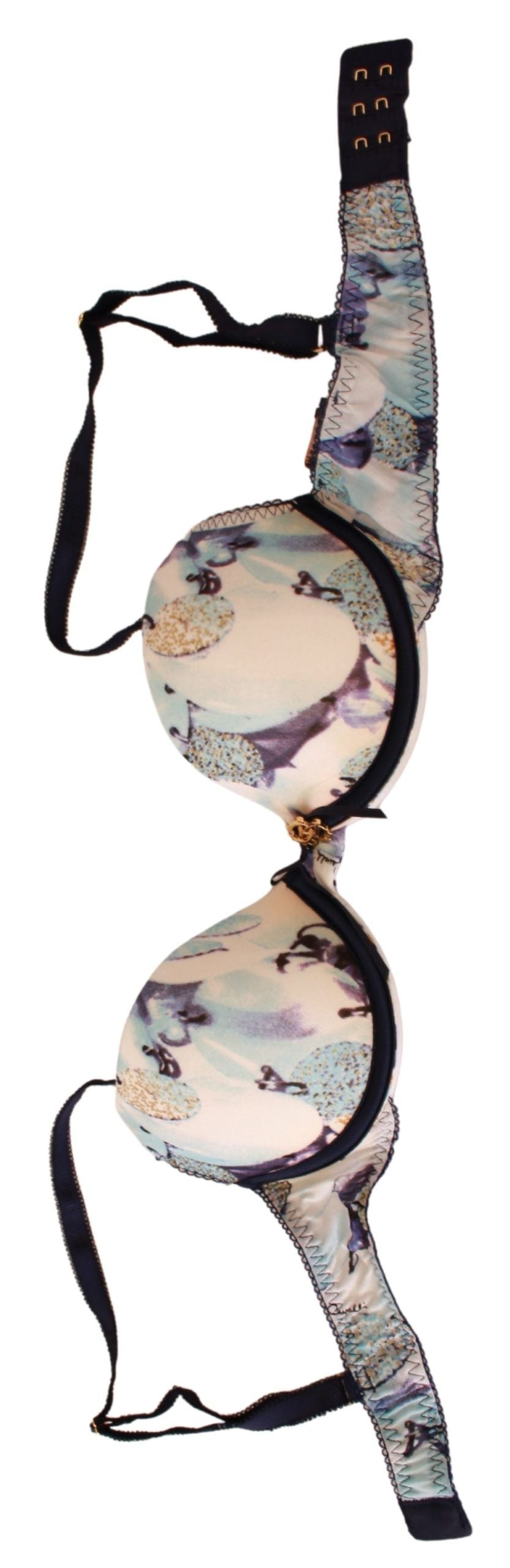 Roberto Cavalli – Reggiseno-BH aus blau bedrucktem Nylon