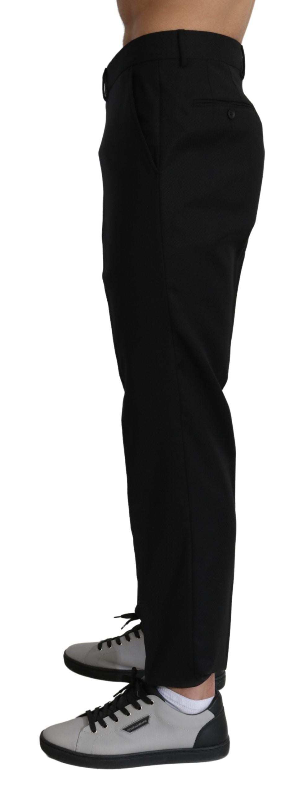 Dolce & Gabbana – Schwarze Anzughose aus Baumwollwolle