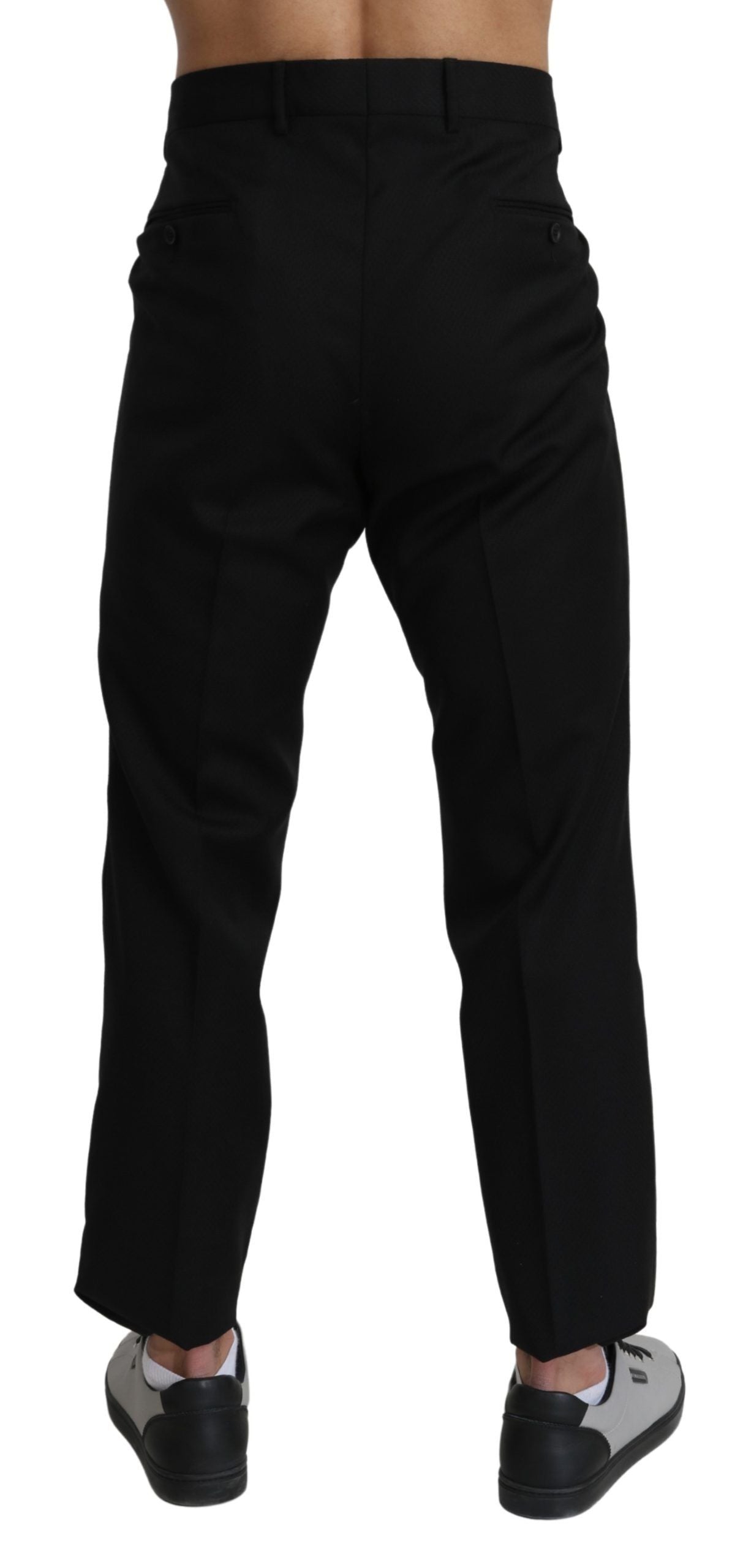 Dolce & Gabbana – Schwarze Anzughose aus Baumwollwolle