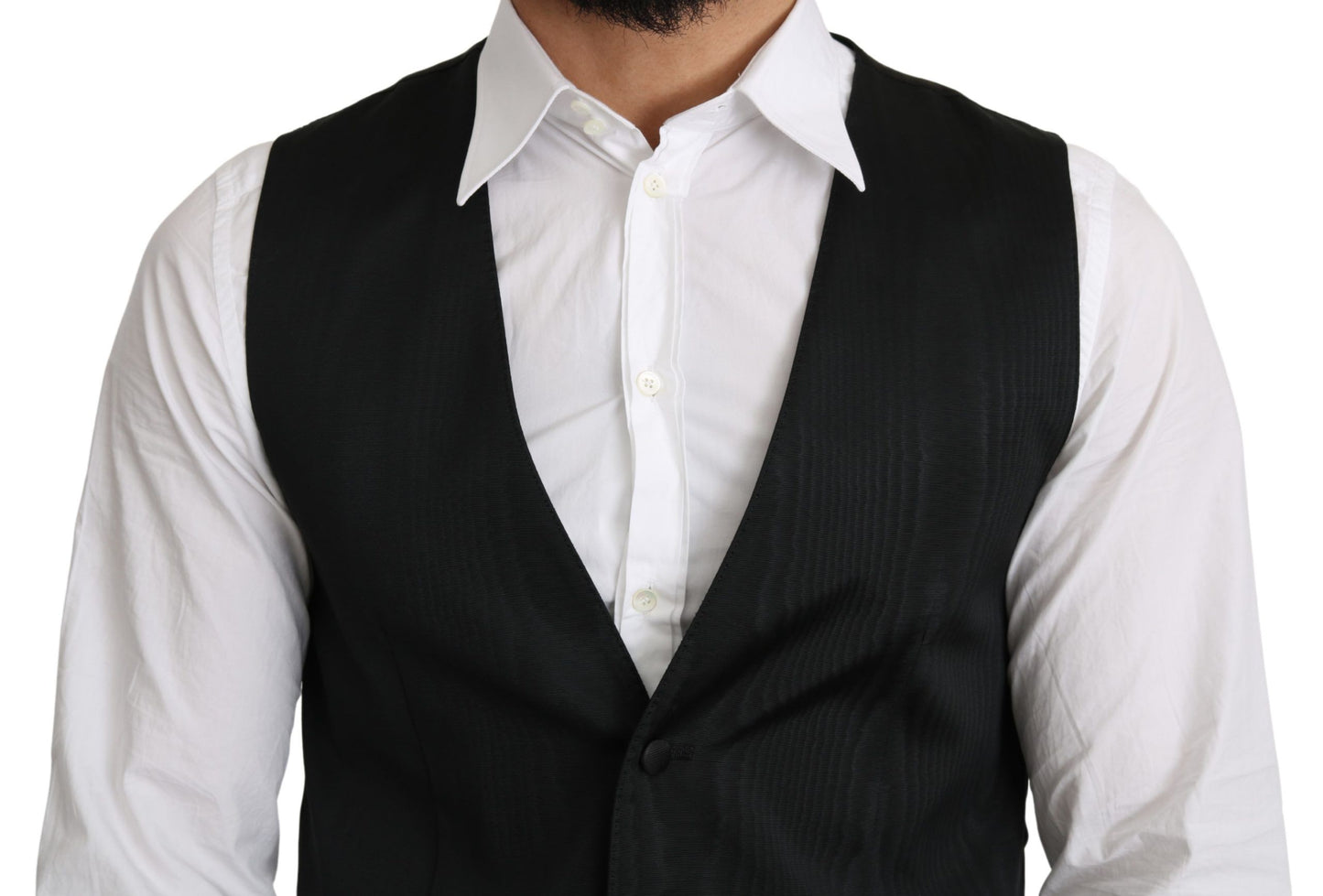 Dolce & Gabbana – Graue Weste aus 100 % Seide