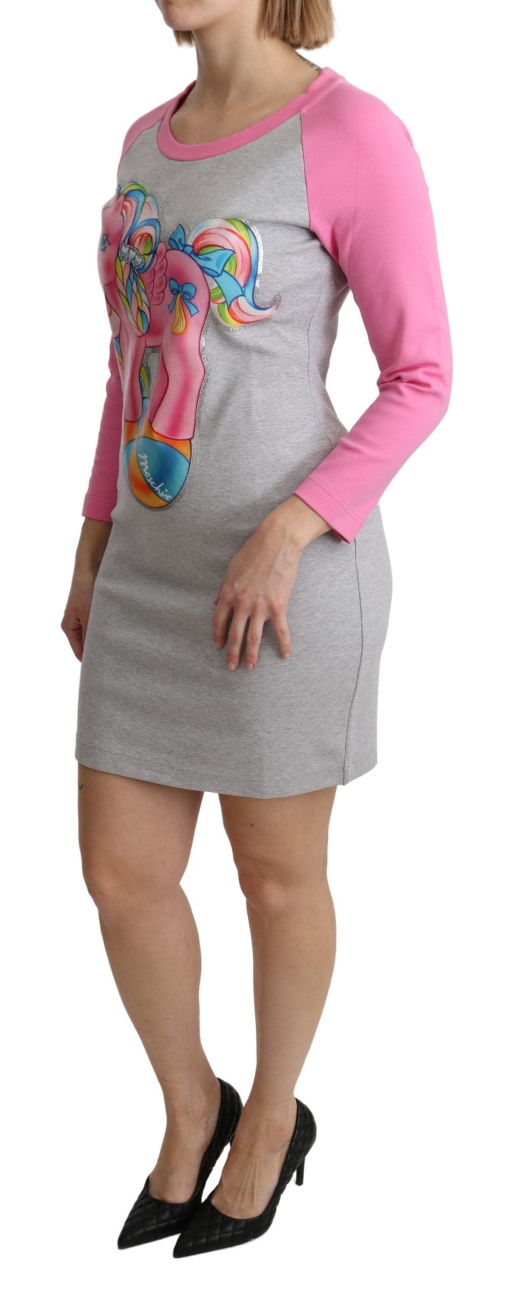 Moschino – Graues My Little Pony-Top-Pulloverkleid