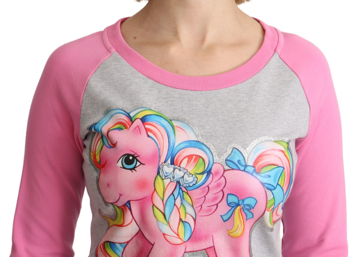 Moschino – Graues My Little Pony-Top-Pulloverkleid