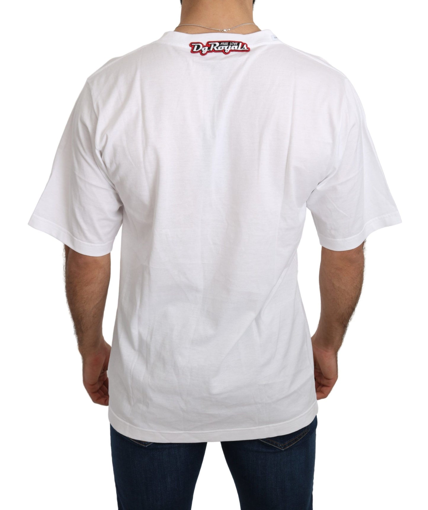 Dolce & Gabbana – Weißes T-Shirt mit Love-Panda-Print