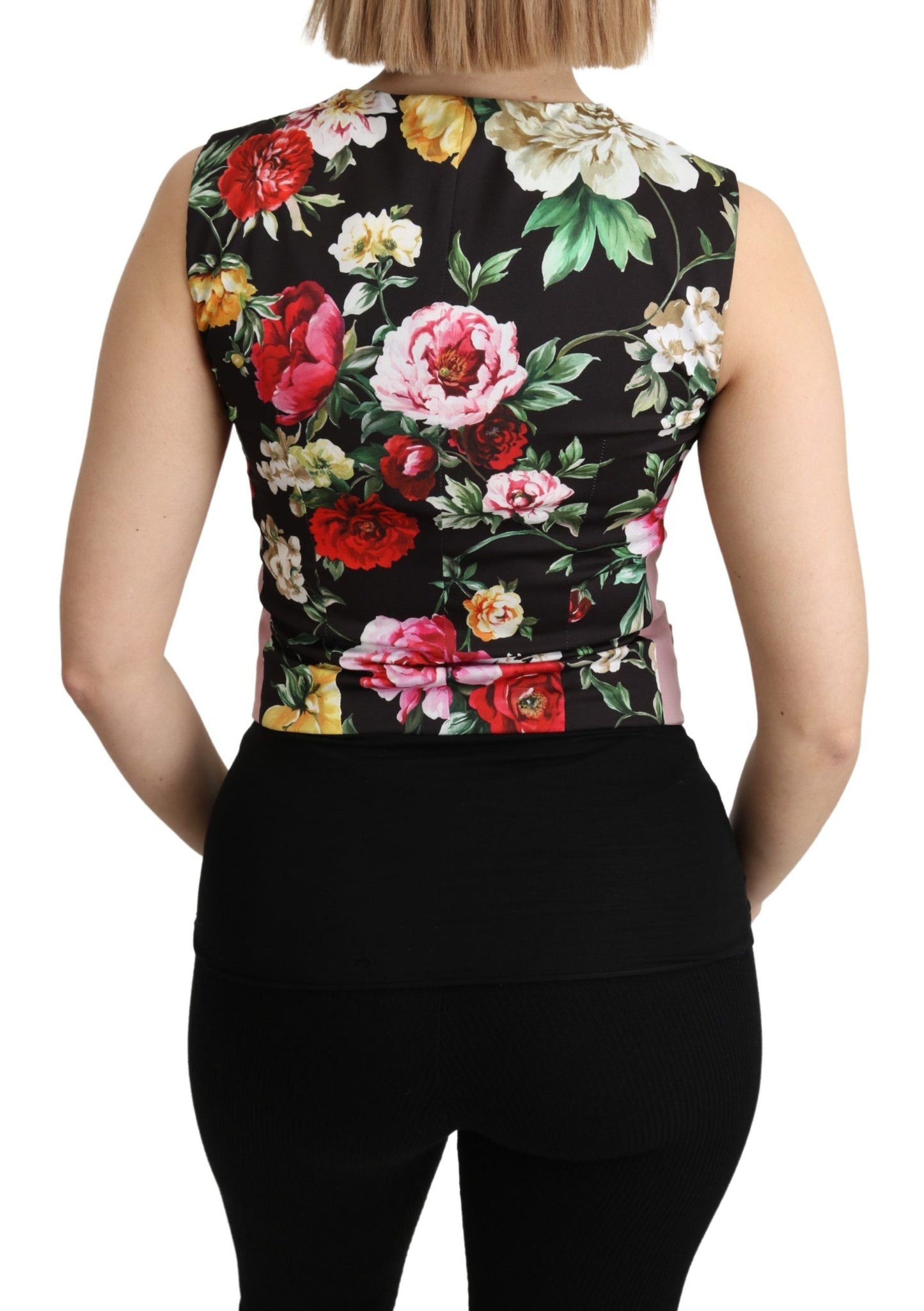 Dolce & Gabbana Rosa ärmellose Weste Weste Baumwolltop
