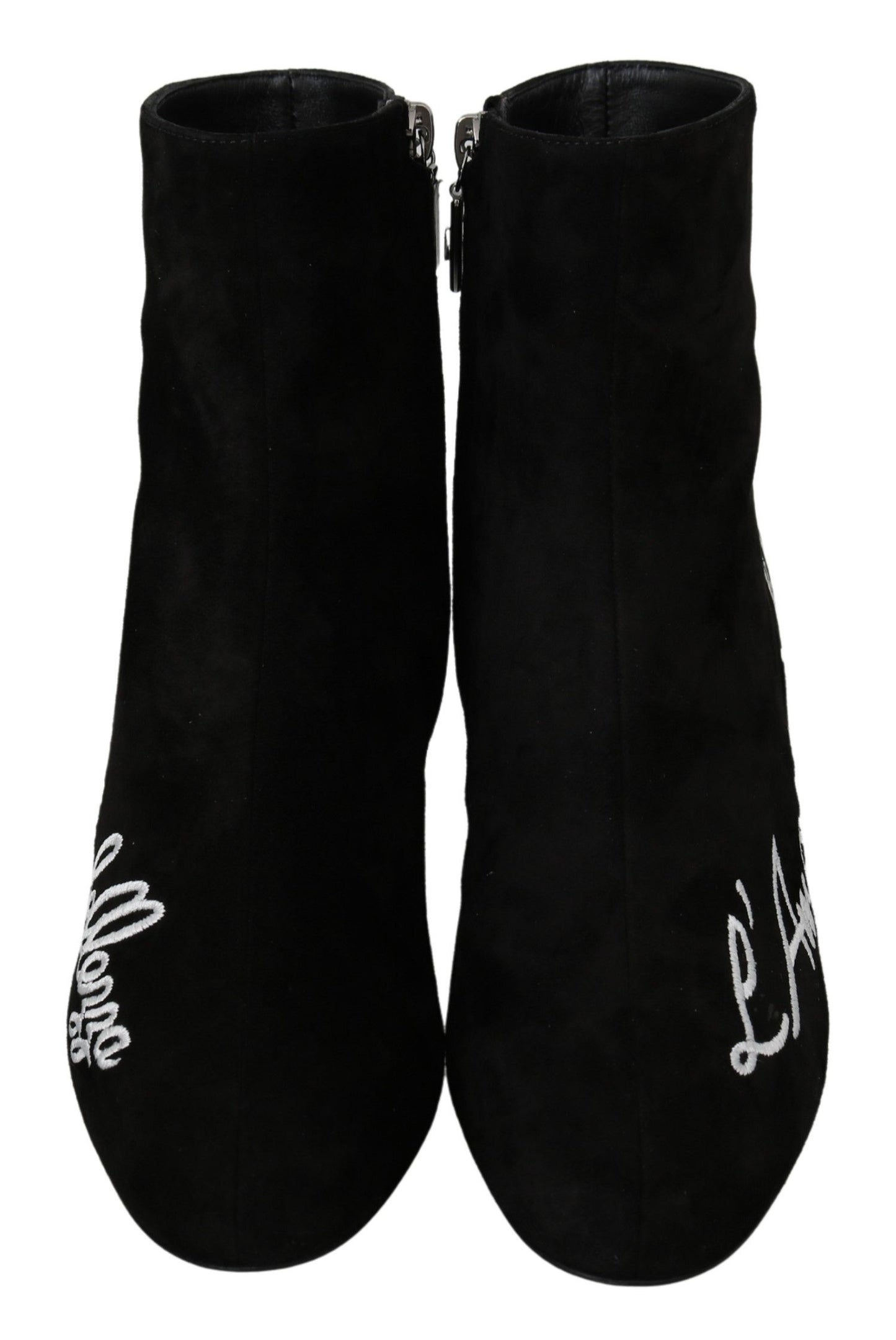 Dolce & Gabbana L'Amore E'Bellezza Stiefel aus schwarzem Wildleder