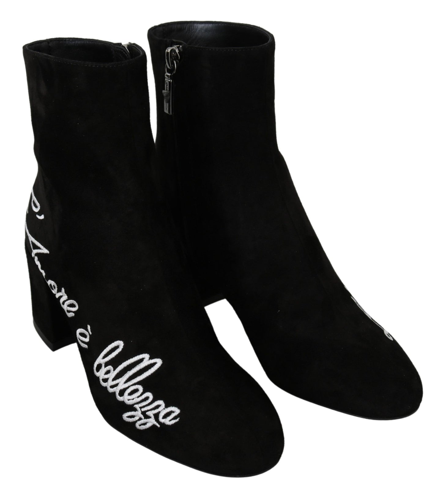 Dolce & Gabbana L'Amore E'Bellezza Stiefel aus schwarzem Wildleder