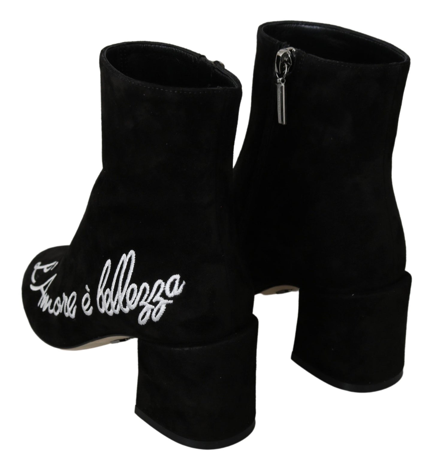 Dolce & Gabbana L'Amore E'Bellezza Stiefel aus schwarzem Wildleder