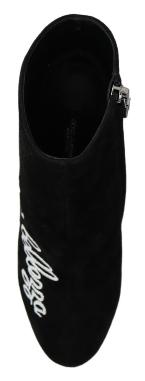 Dolce & Gabbana L'Amore E'Bellezza Stiefel aus schwarzem Wildleder