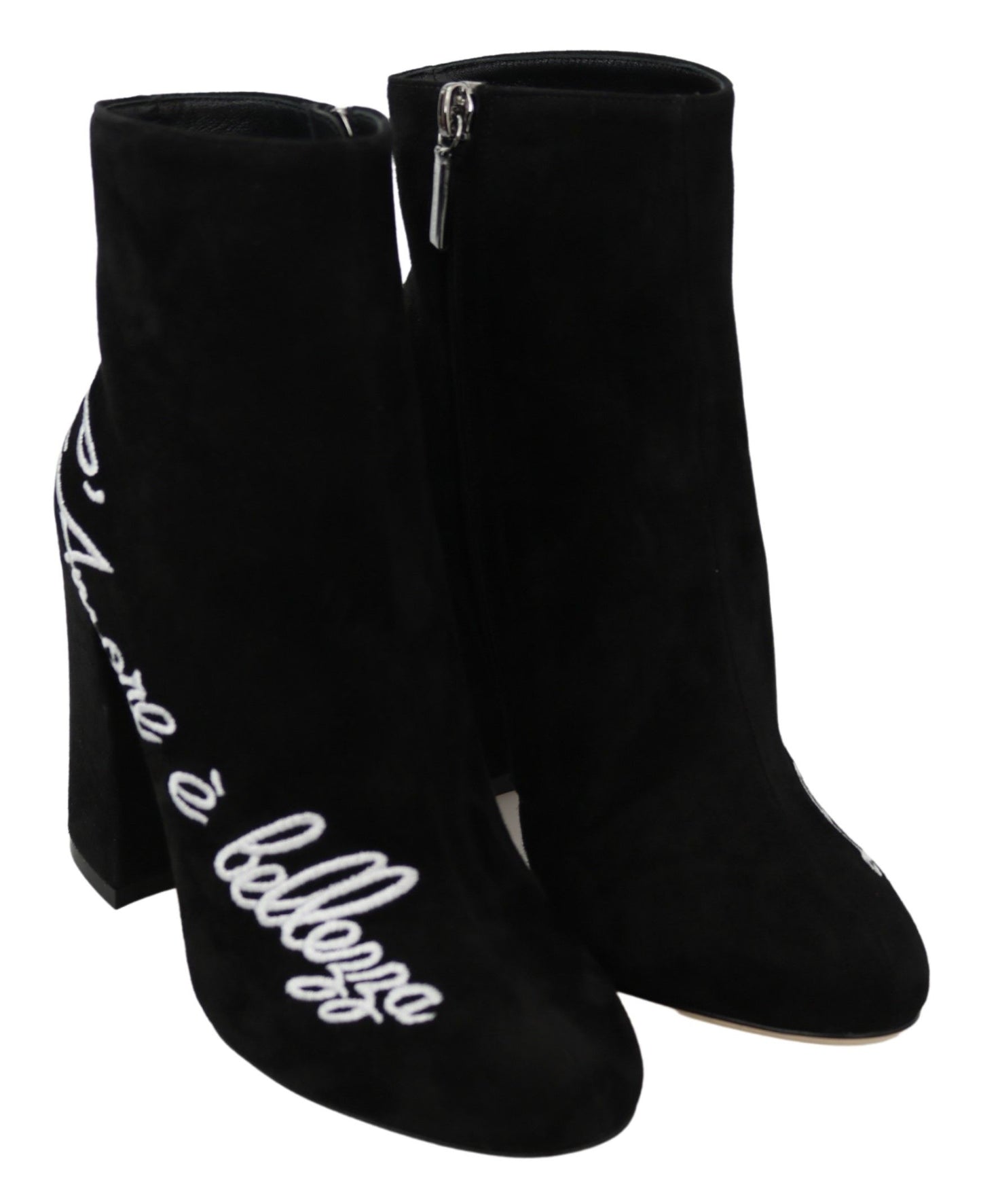 Dolce & Gabbana L'Amore E'Bellezza Stiefel aus schwarzem Wildleder
