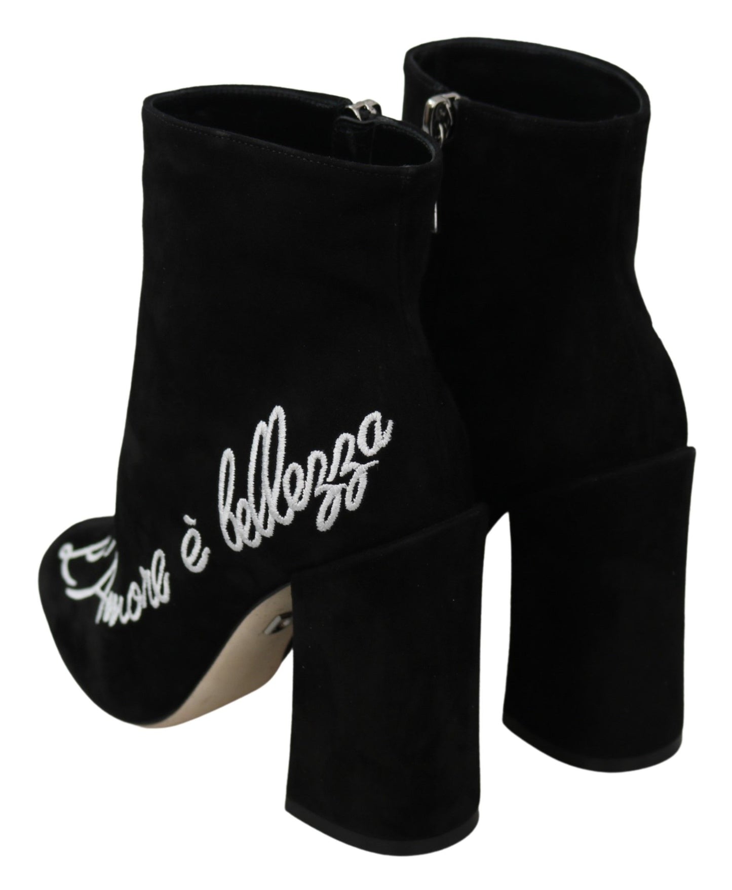 Dolce & Gabbana L'Amore E'Bellezza Stiefel aus schwarzem Wildleder