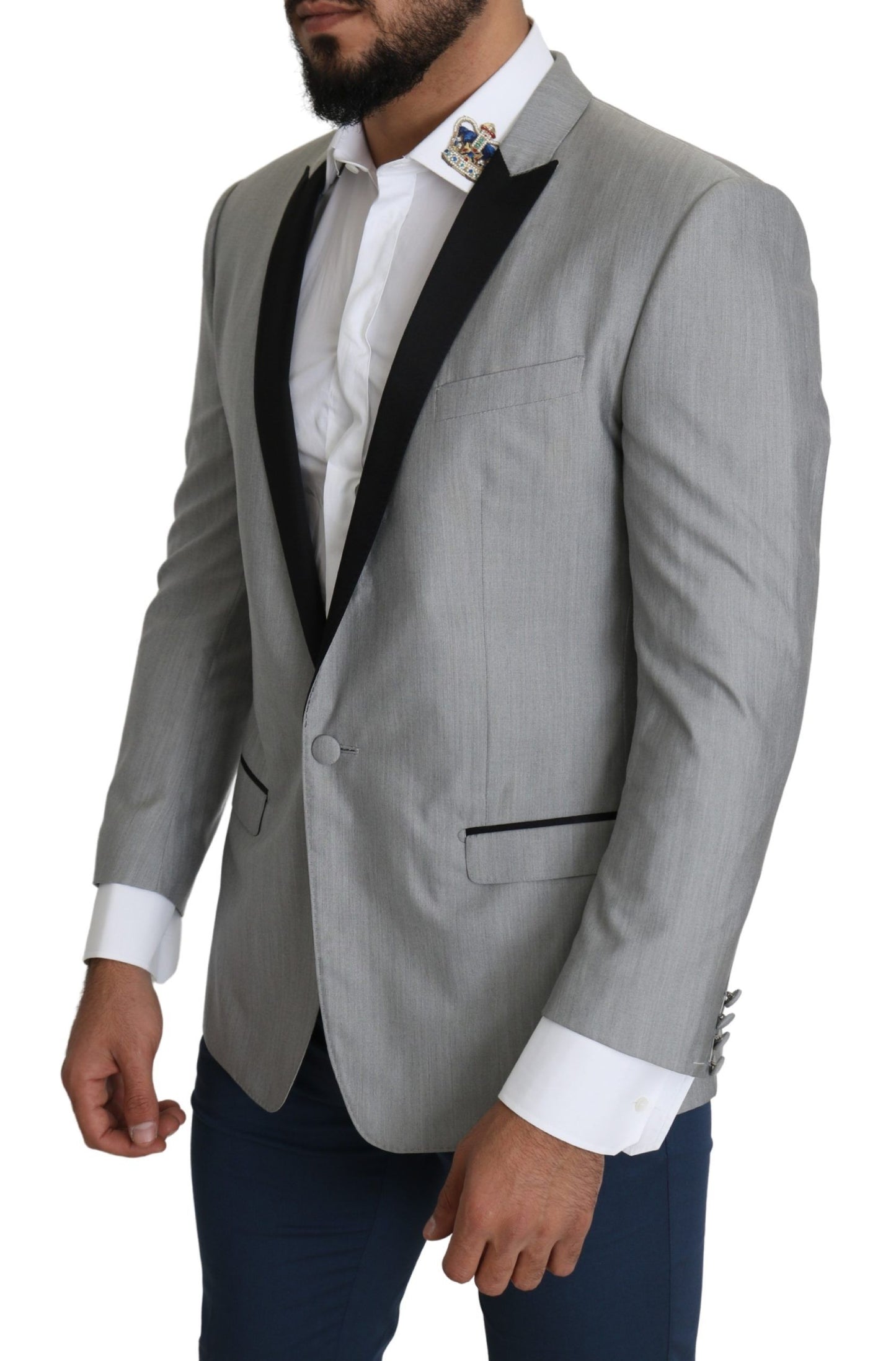 Dolce & Gabbana Hellgrauer einreihiger SARTORIA-Blazer