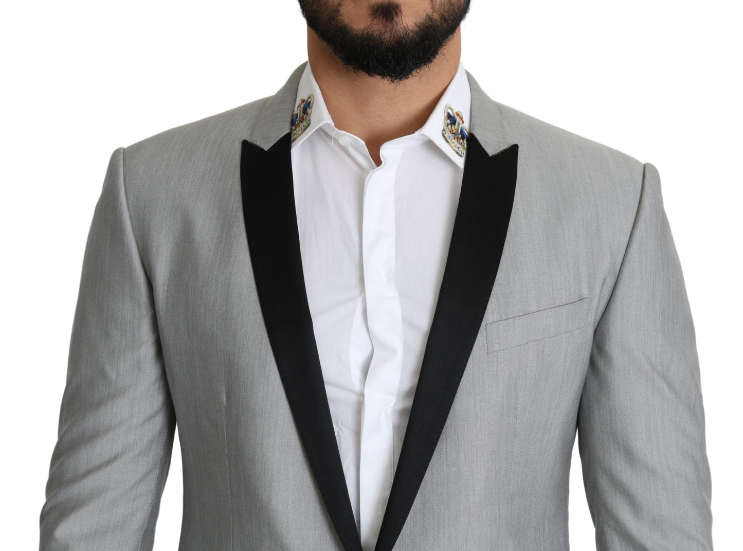 Dolce & Gabbana Hellgrauer einreihiger SARTORIA-Blazer