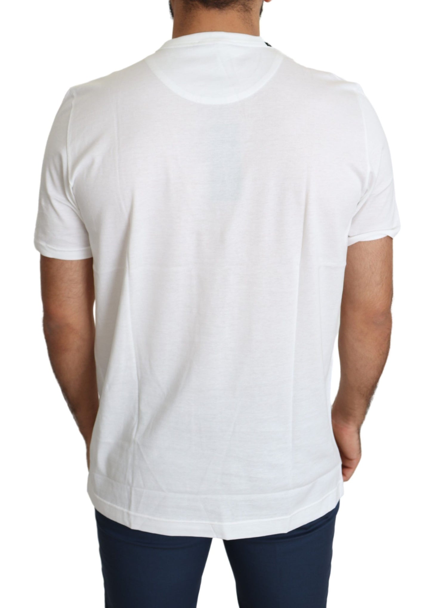 Dolce & Gabbana – Weißes T-Shirt mit Valentinstags-Herzen-Print für Herren