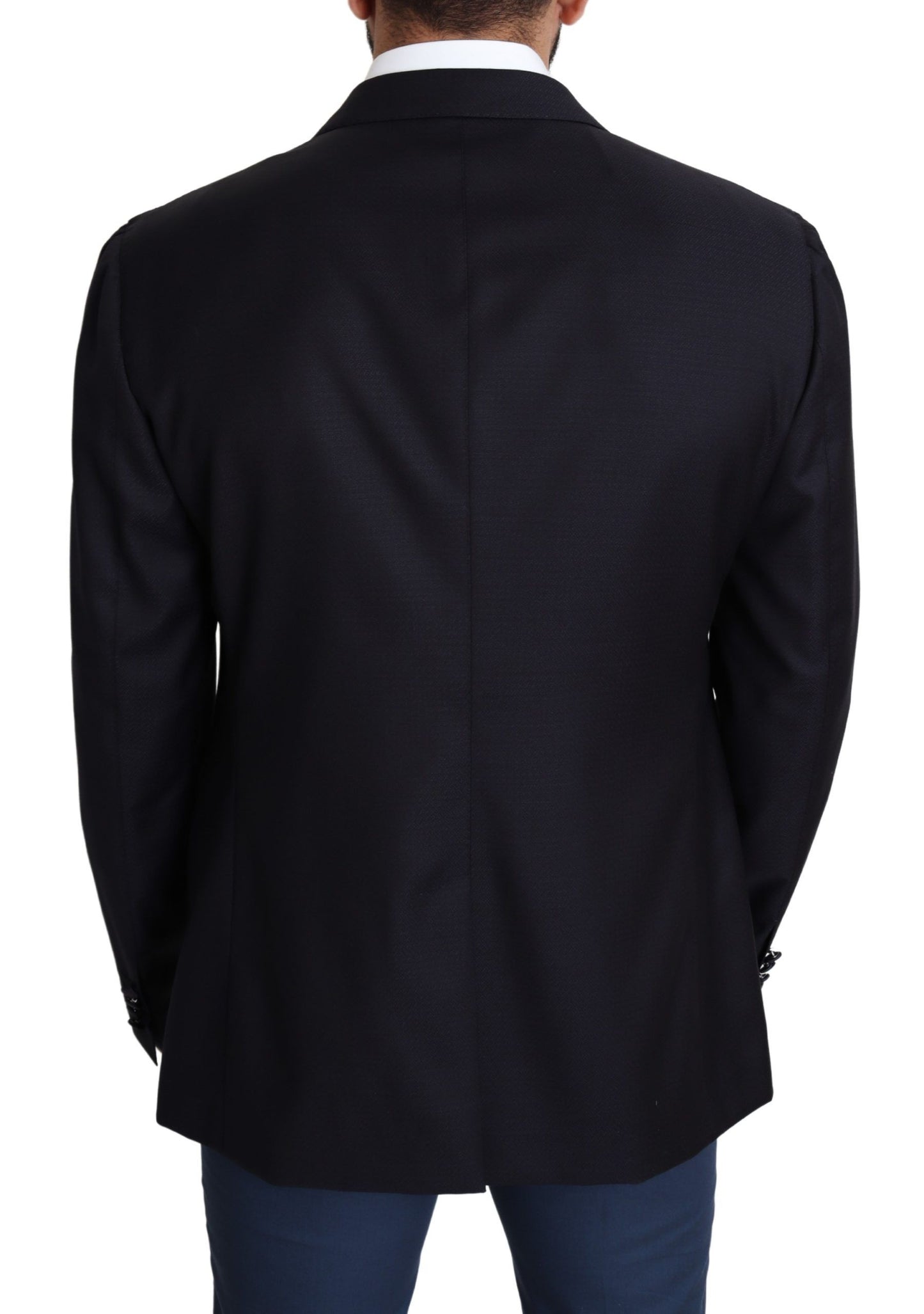 Dolce & Gabbana – Einreihiger Blazer NAPOLI aus schwarzer Wolle