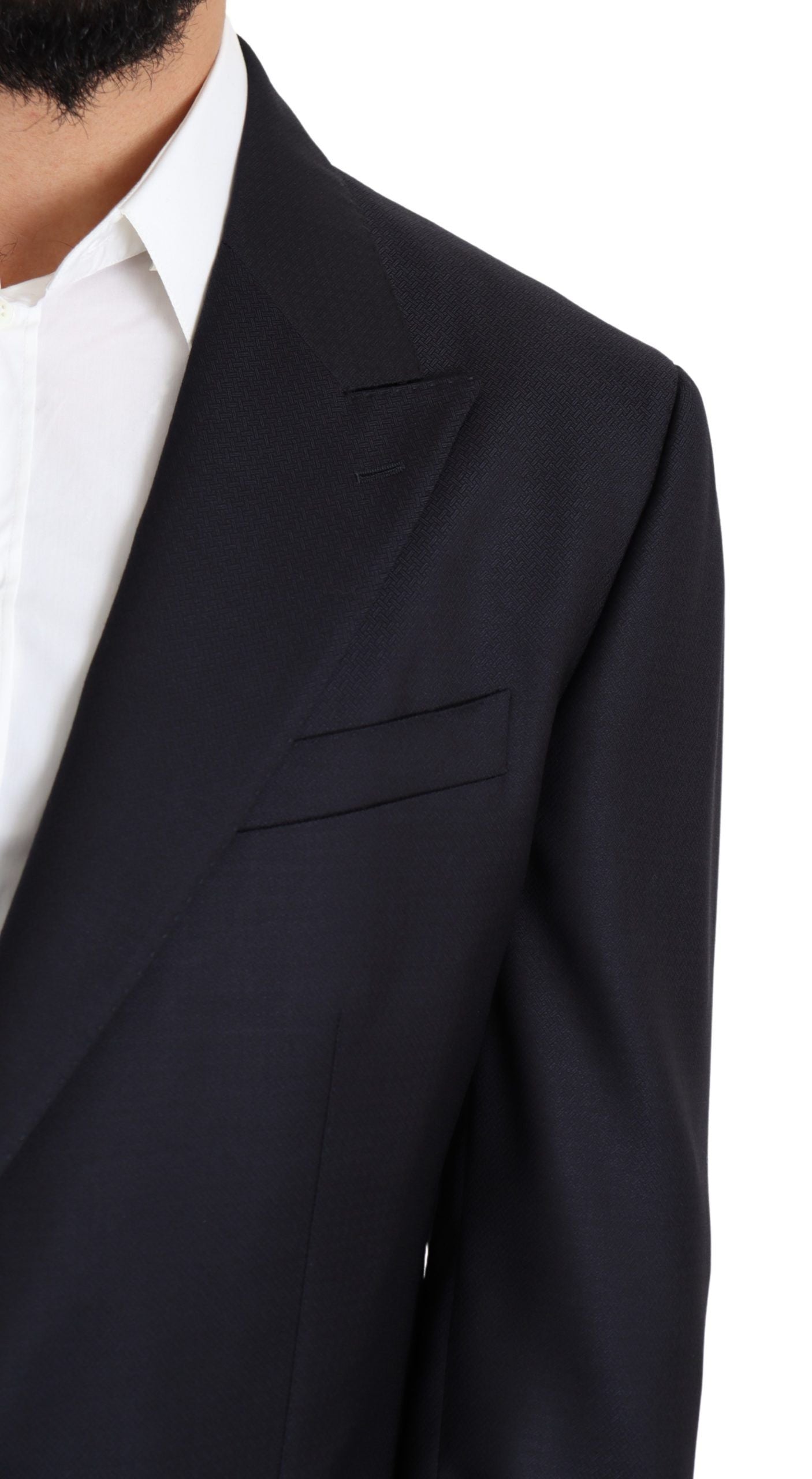 Dolce & Gabbana – Einreihiger Blazer NAPOLI aus schwarzer Wolle