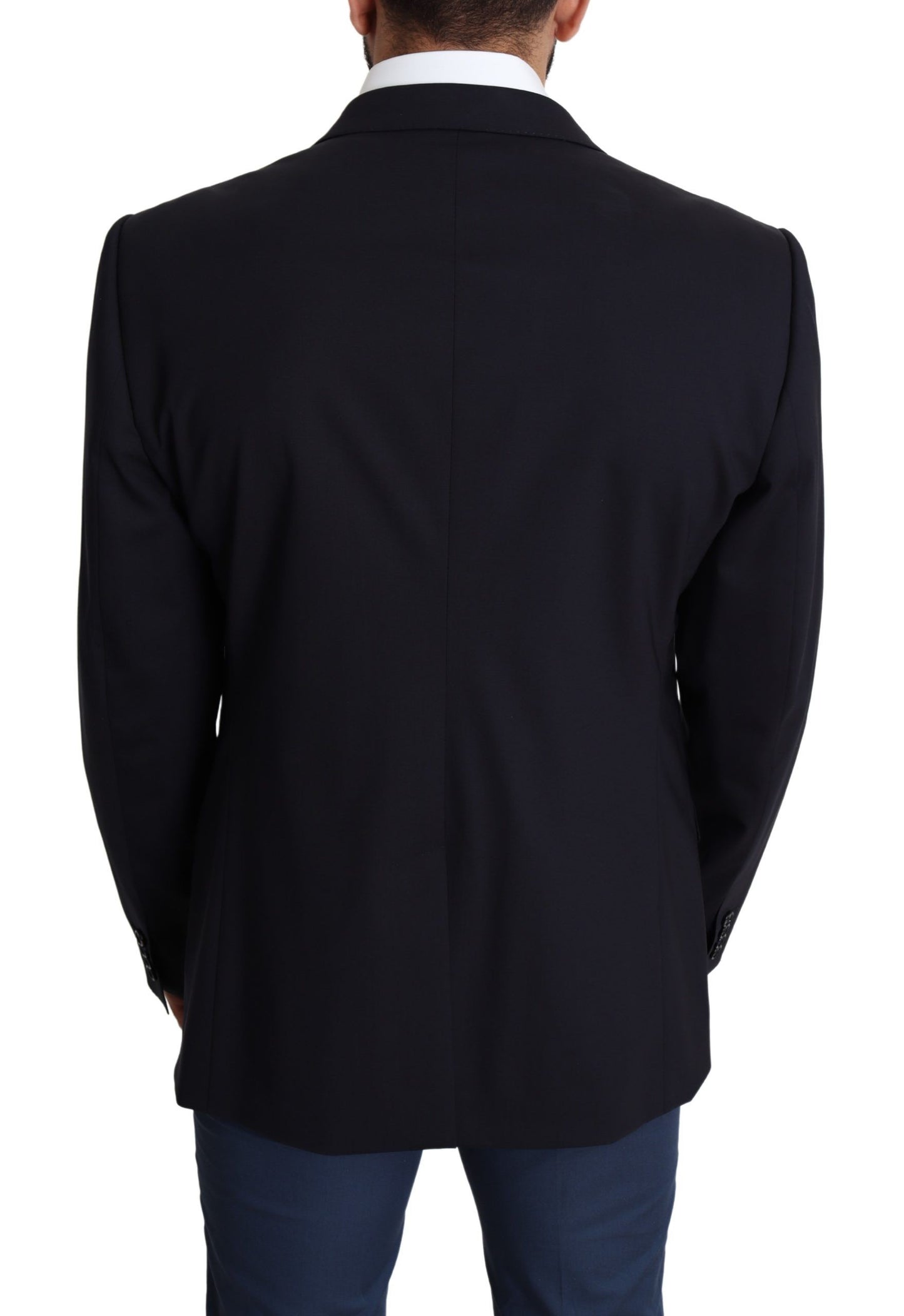 Dolce & Gabbana Schwarzer Wollstretch-Mantel für Herren MARTINI Blazer