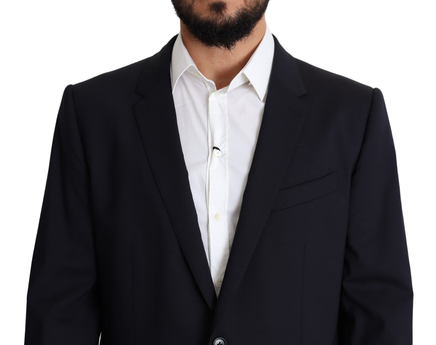 Dolce & Gabbana Schwarzer Wollstretch-Mantel für Herren MARTINI Blazer