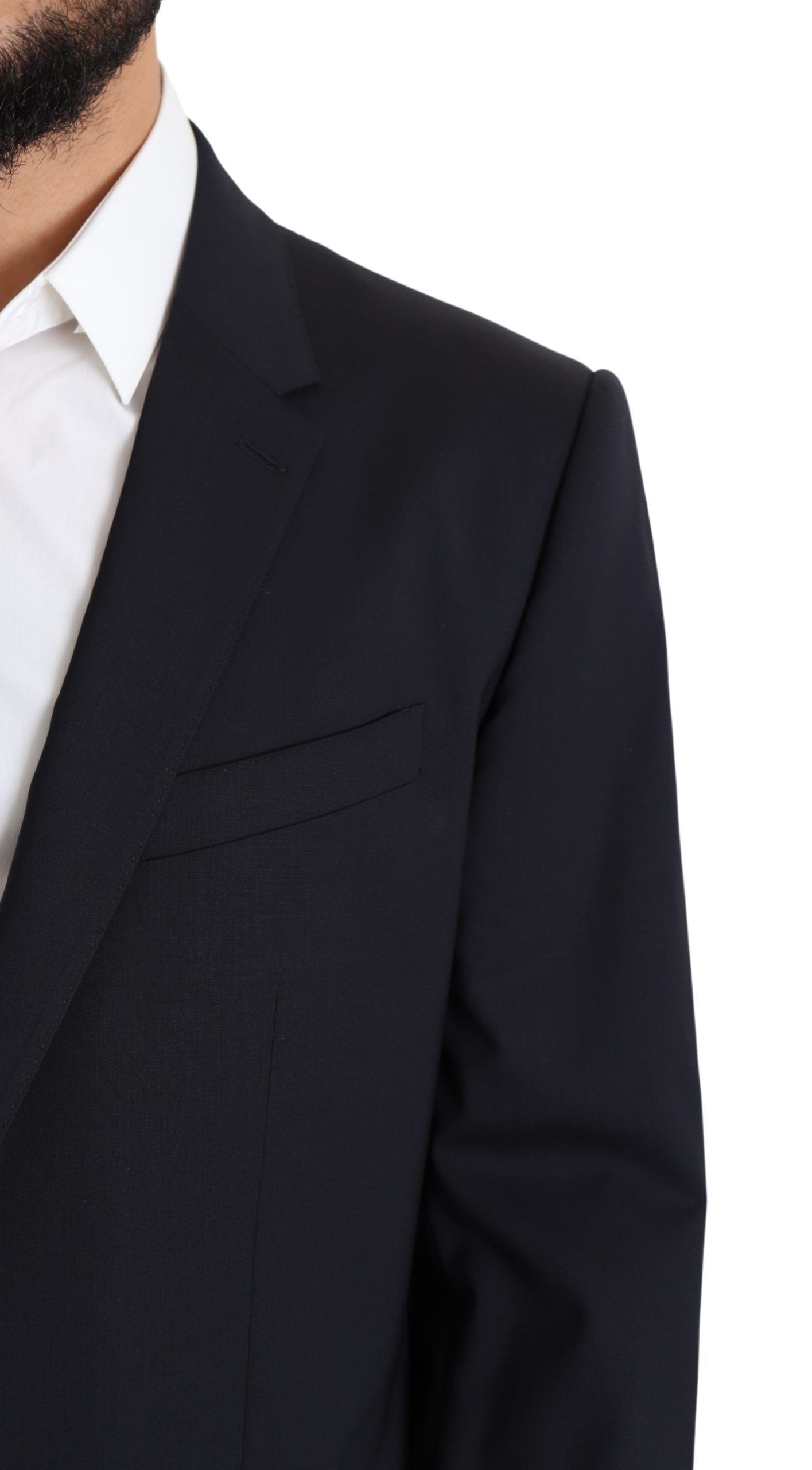 Dolce & Gabbana Schwarzer Wollstretch-Mantel für Herren MARTINI Blazer