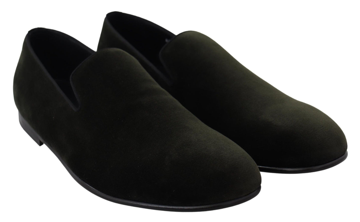 Dolce & Gabbana – Slipper aus grünem Samt für Herren
