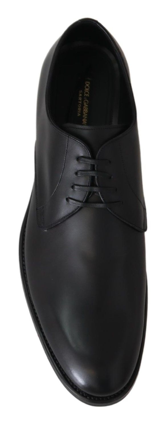 Dolce & Gabbana SARTORIA Handgefertigte Schuhe aus schwarzem Leder