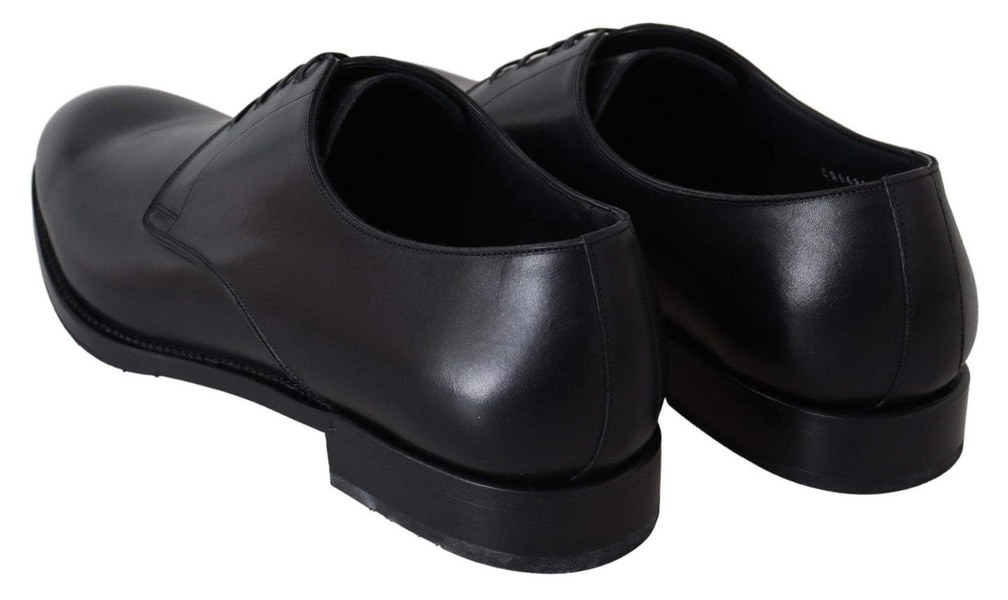 Dolce & Gabbana SARTORIA Handgefertigte Schuhe aus schwarzem Leder