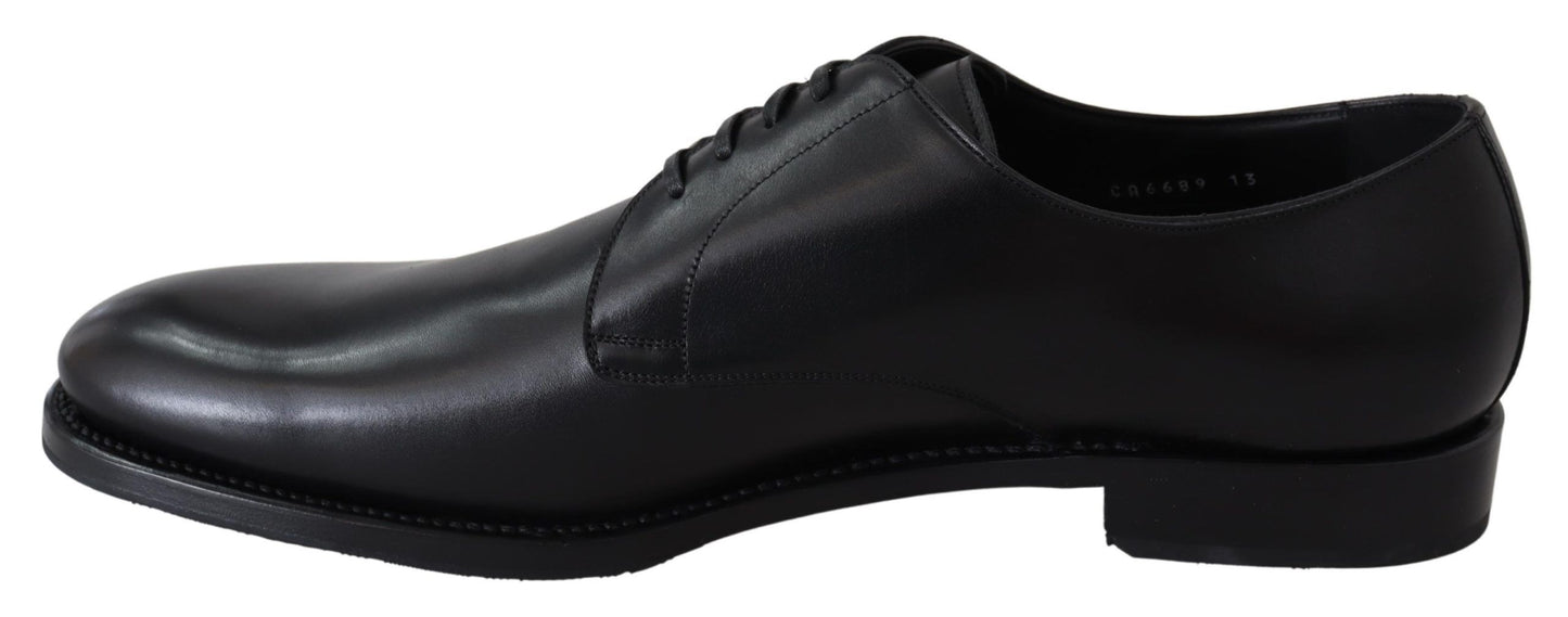 Dolce & Gabbana SARTORIA Handgefertigte Schuhe aus schwarzem Leder